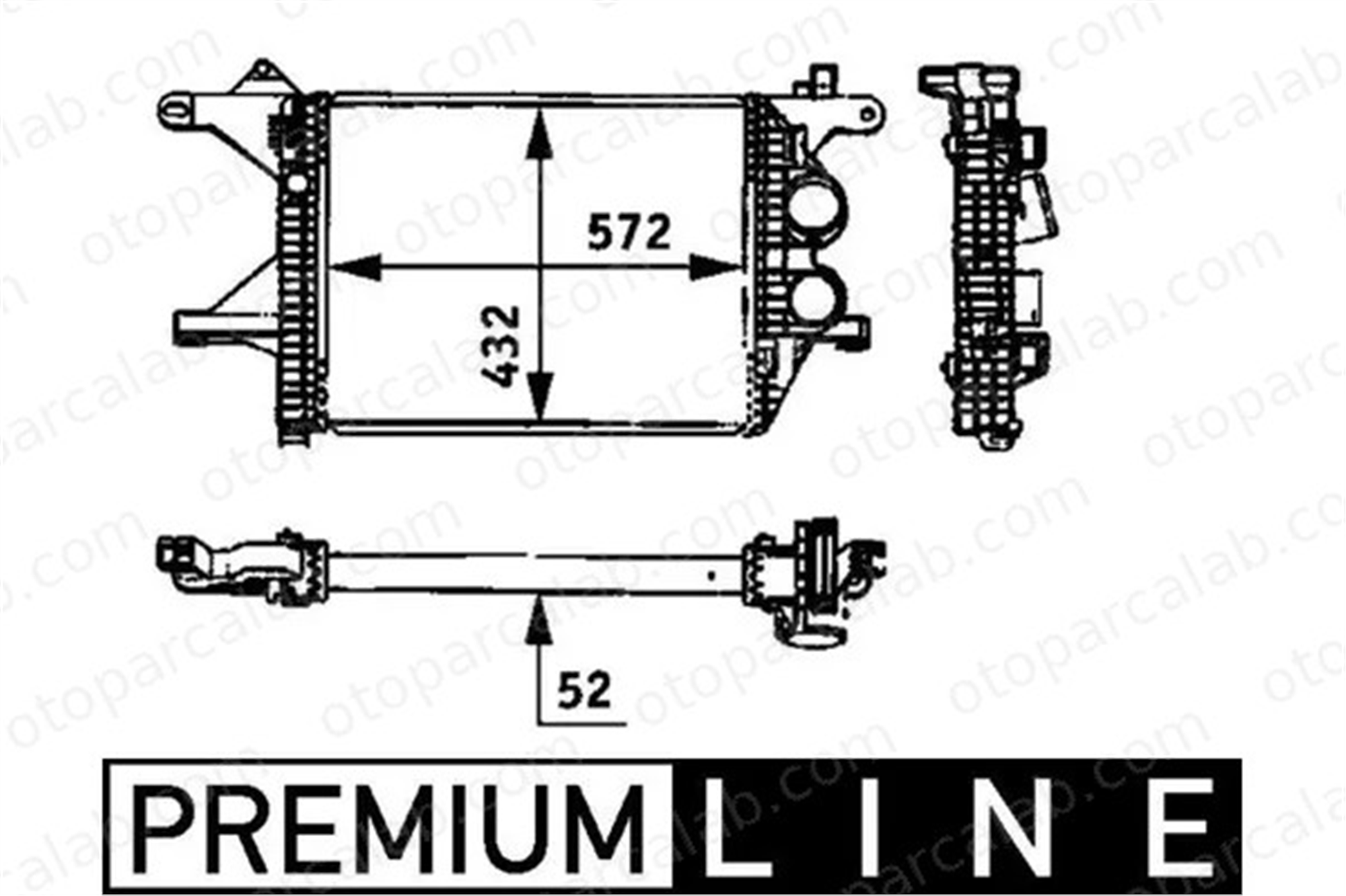 MAHLE CI 94 000P Turbo Radyatörü MERCEDES-BENZ VARIO Platform şasi VARIO Panelvan/Van A6685000500 6685000300