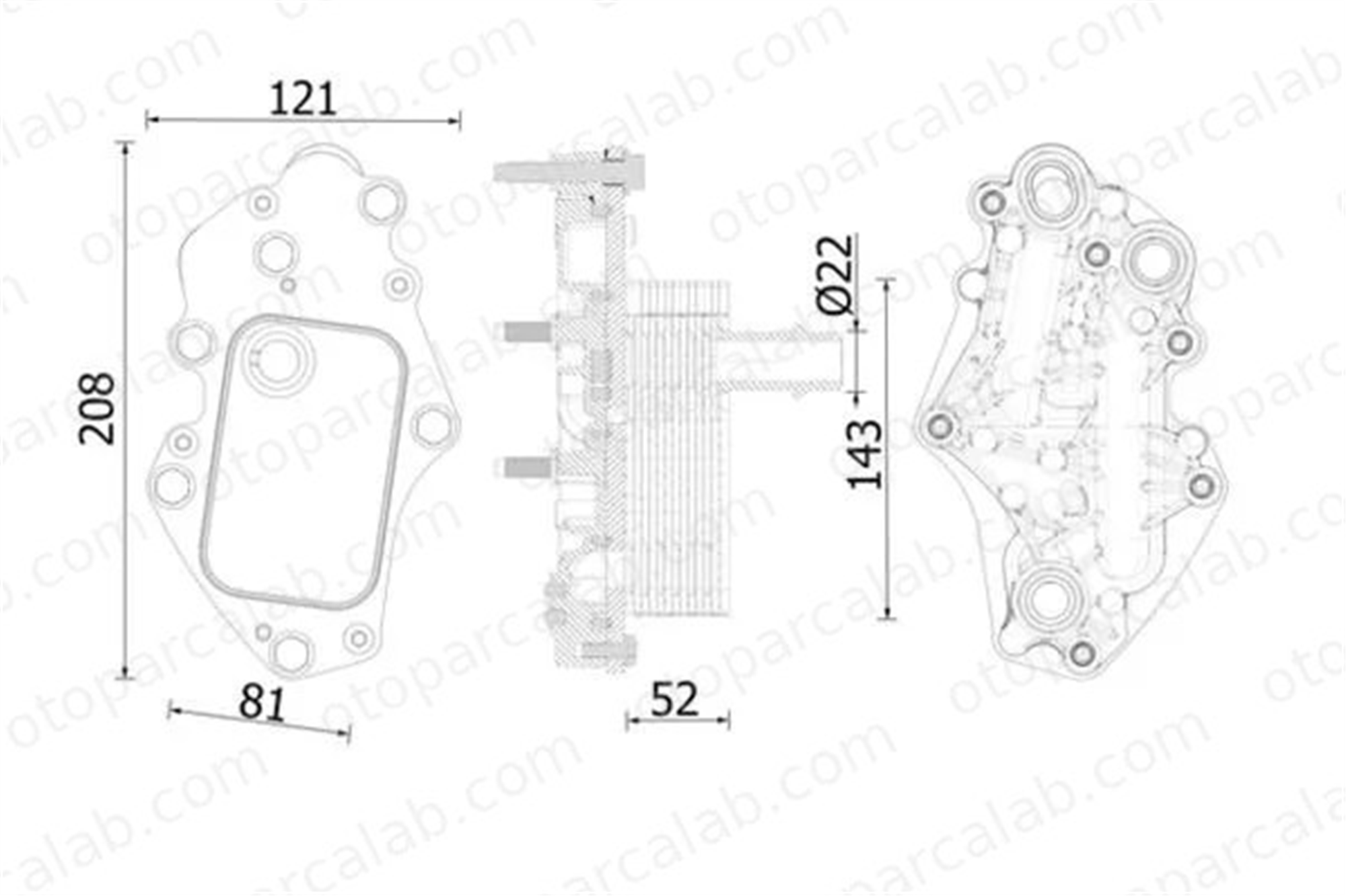MAHLE CLC 277 000S Motor Yağ Soğutucu OPEL ASTRA K ASTRA K Sports Tourer 650216650165 55494842