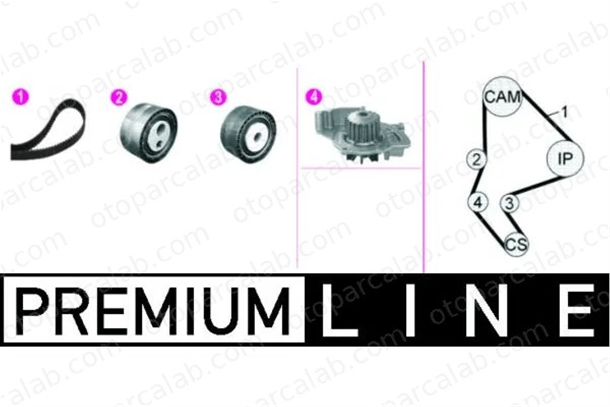 MAHLE CPK 128 000P Devirdaim Su Pompası CITROËN C8 FIAT ULYSSE 83028 1609524880