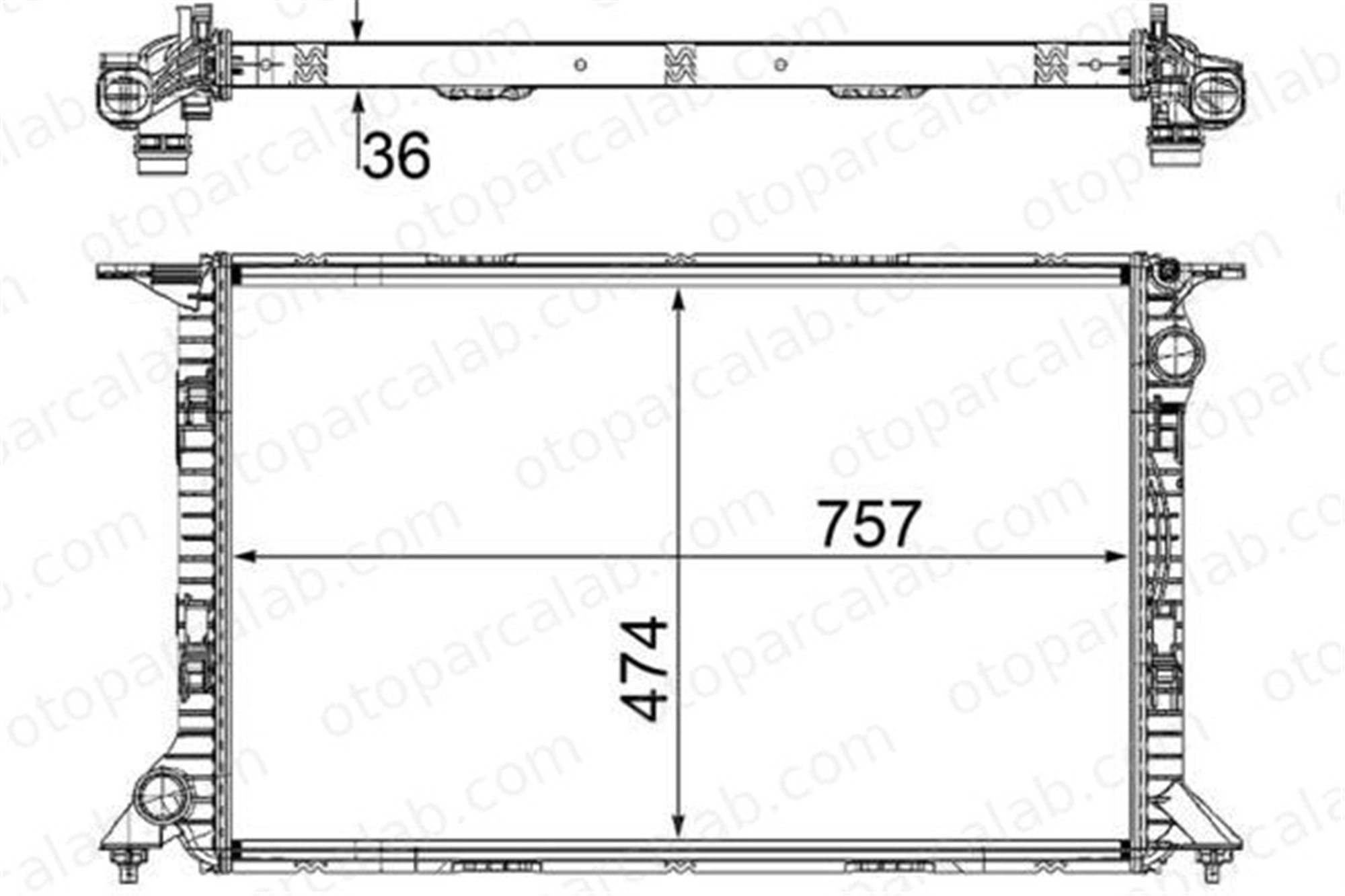 MAHLE CR 1132 000S Su Radyatörü AUDI A5 A5 Sportback 4H8005AF C2S042756