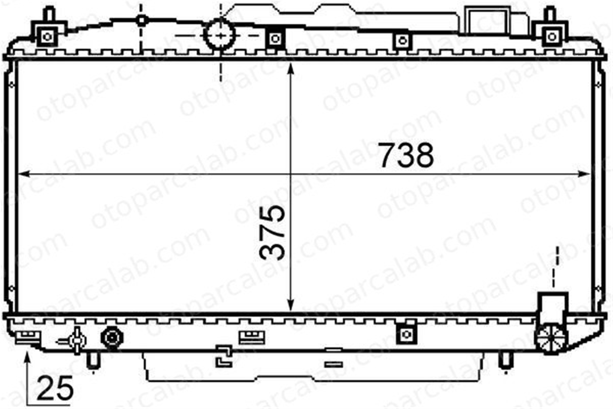 MAHLE CR 1166 000S Su Radyatörü TOYOTA RAV 4 II 2025002203 1640027060