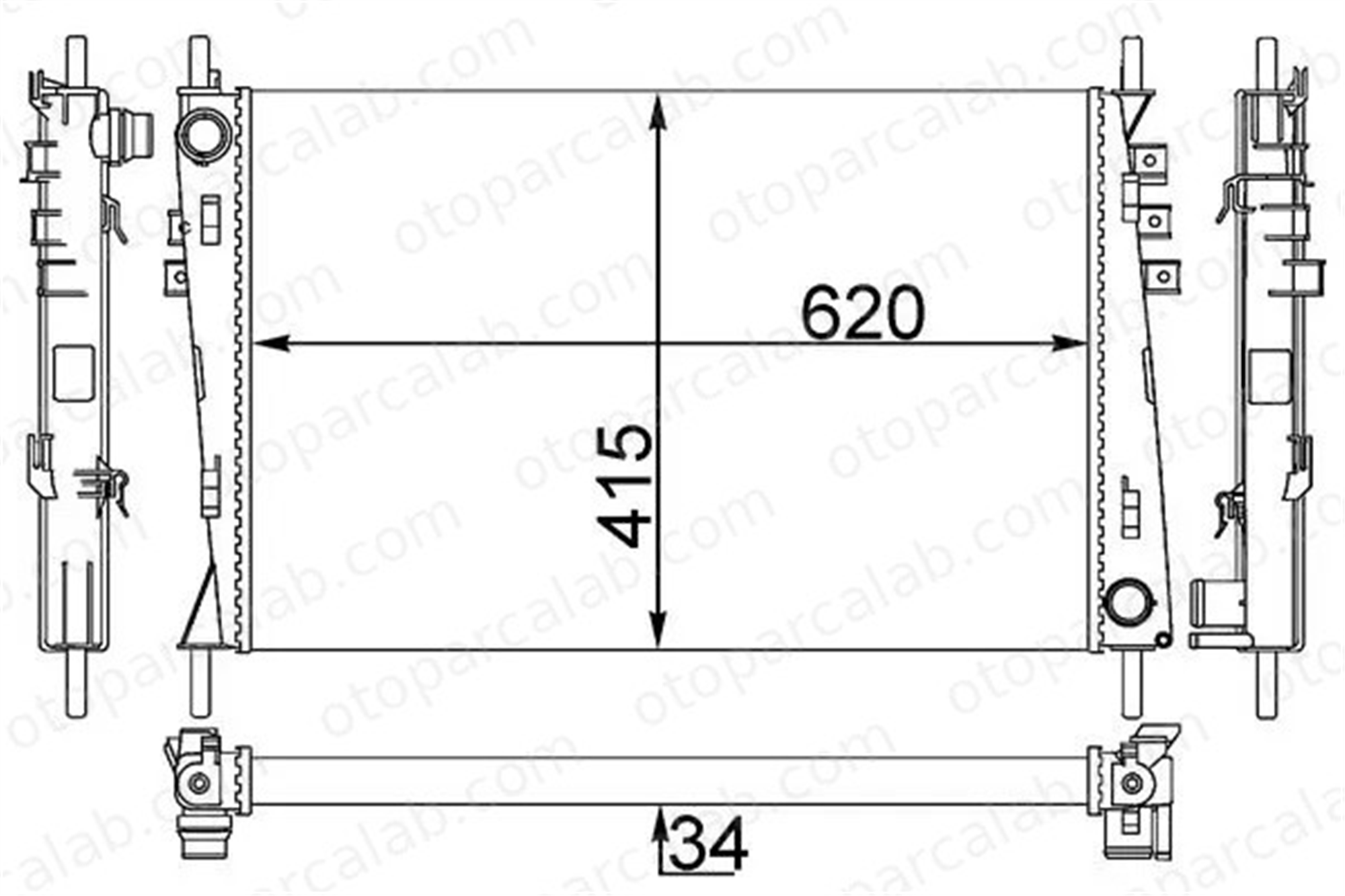 MAHLE CR 1348 000S Su Radyatörü JAGUAR X-TYPE I X-TYPE I Station wagon C2S42756 4H8005AF