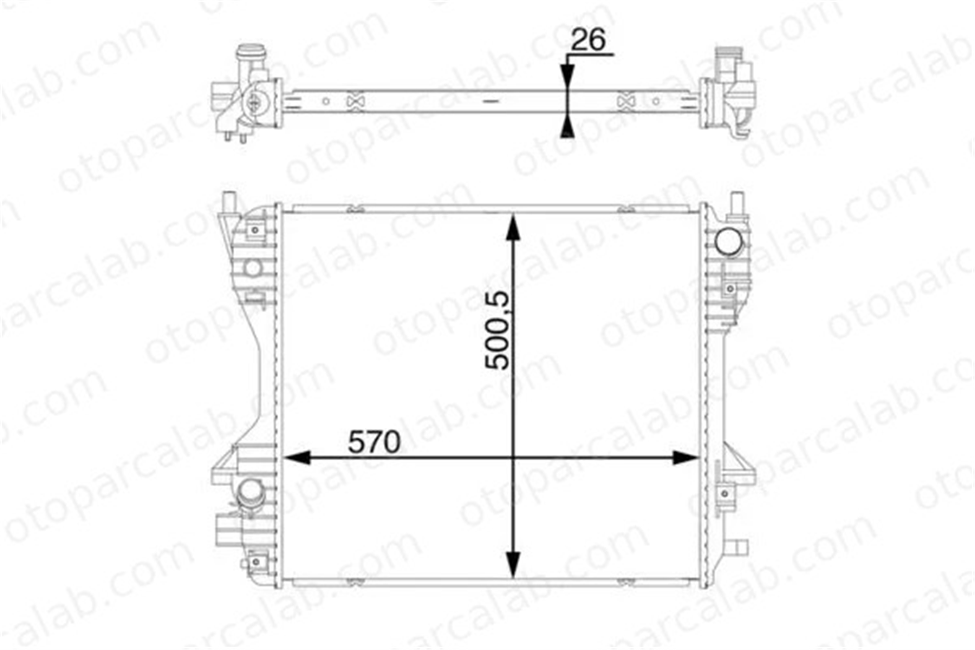 MAHLE CR 1363 000S Su Radyatörü JAGUAR S-TYPE II XF I C2C32997 C2Z6984
