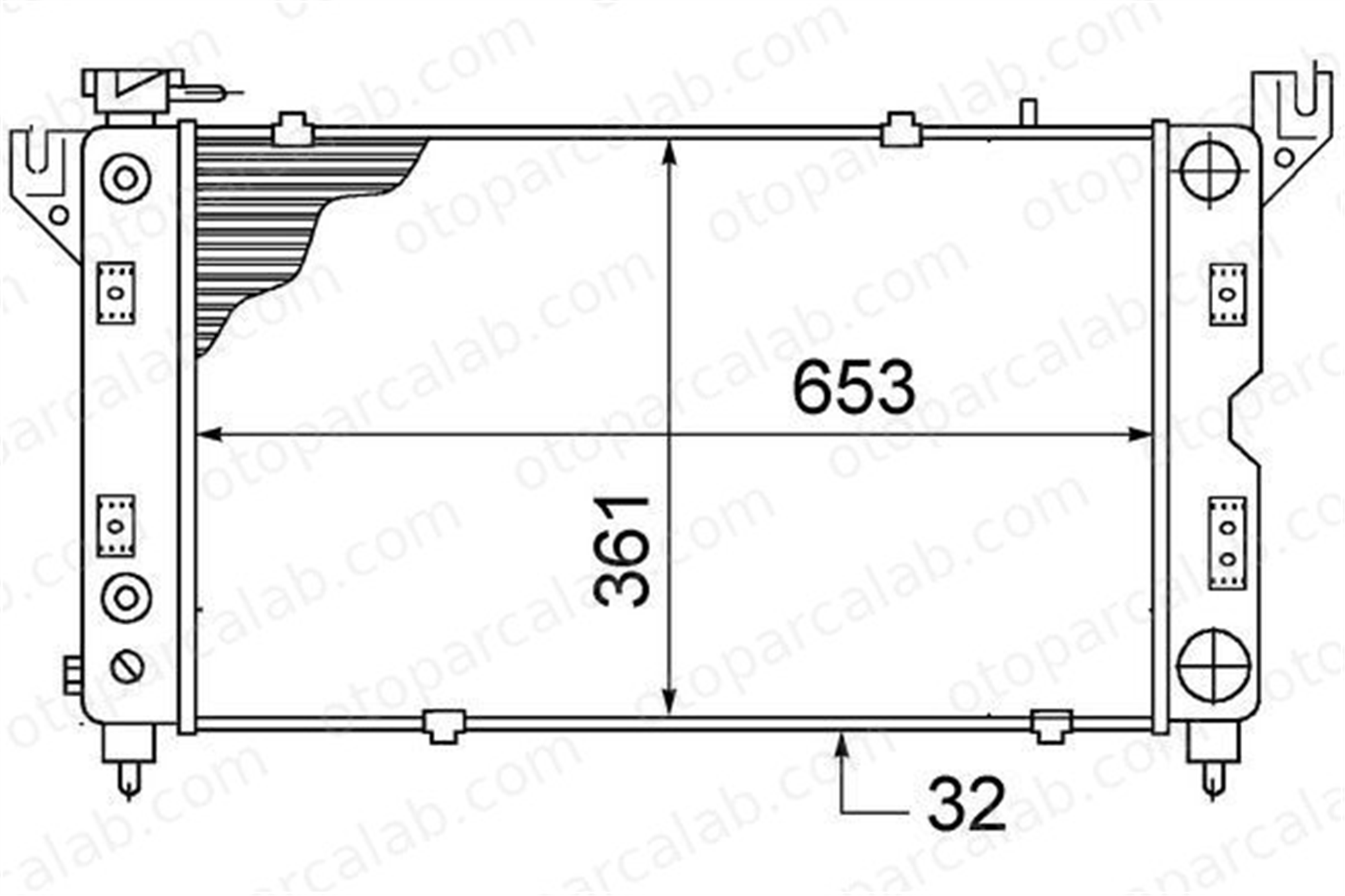 MAHLE CR 1426 000S Su Radyatörü CHRYSLER VOYAGER / GRAND VOYAGER III DODGE CARAVAN 164000T350 16400