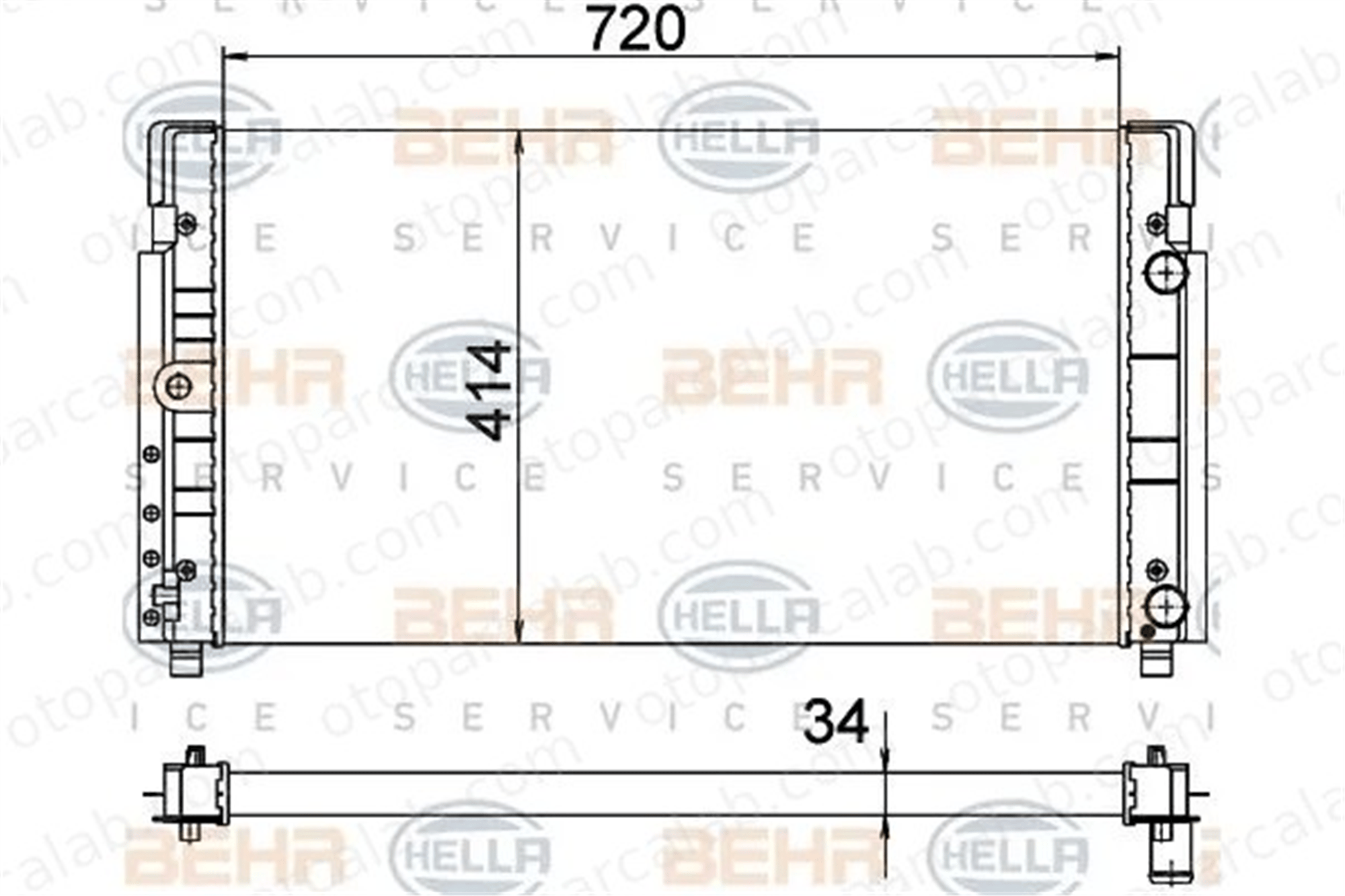 MAHLE CR 1533 000S Su Radyatörü VW TRANSPORTER T4 Minibüs/Otobüs TRANSPORTER T4 Panelvan/Van 9678711180 7D0121253