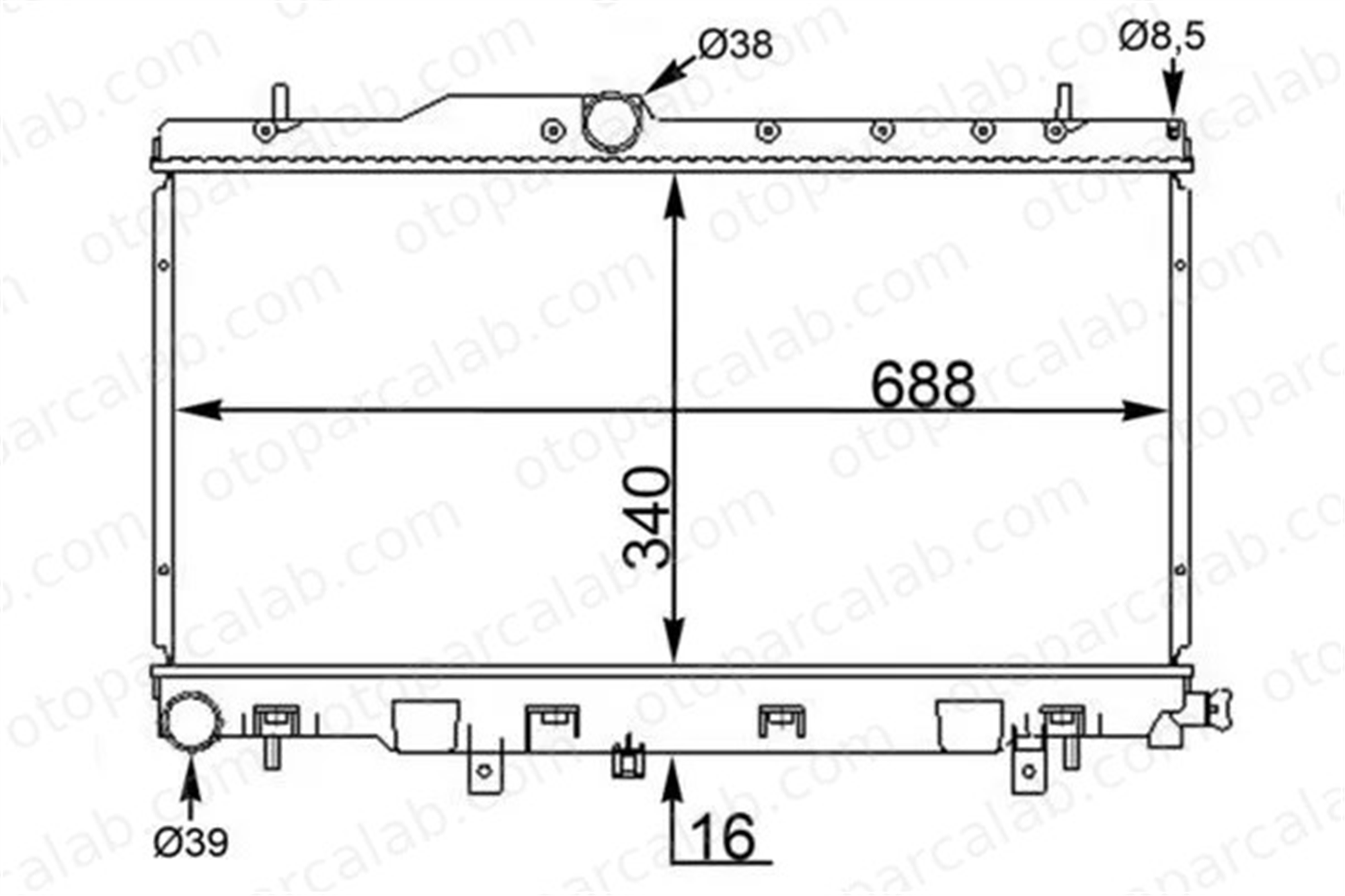 MAHLE CR 1563 000S Su Radyatörü SUBARU IMPREZA Sedan IMPREZA Station wagon 1711761763 45111FE000