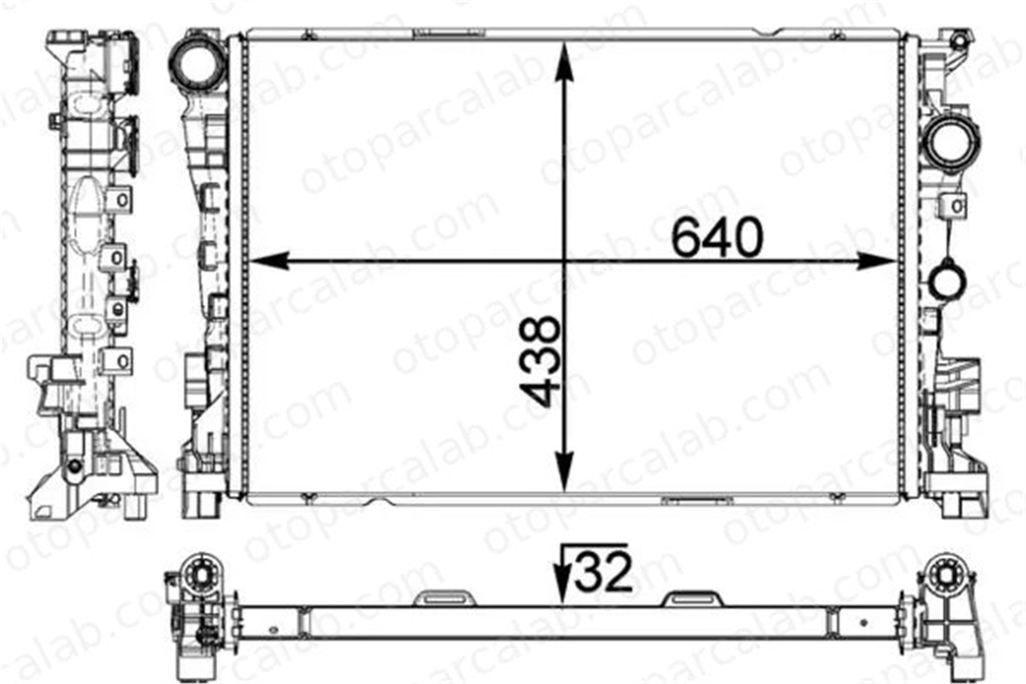 MAHLE CR 1772 000P Su Radyatörü MERCEDES-BENZ E-SERISI E-SERISI T-Model 1330W5 1975000003