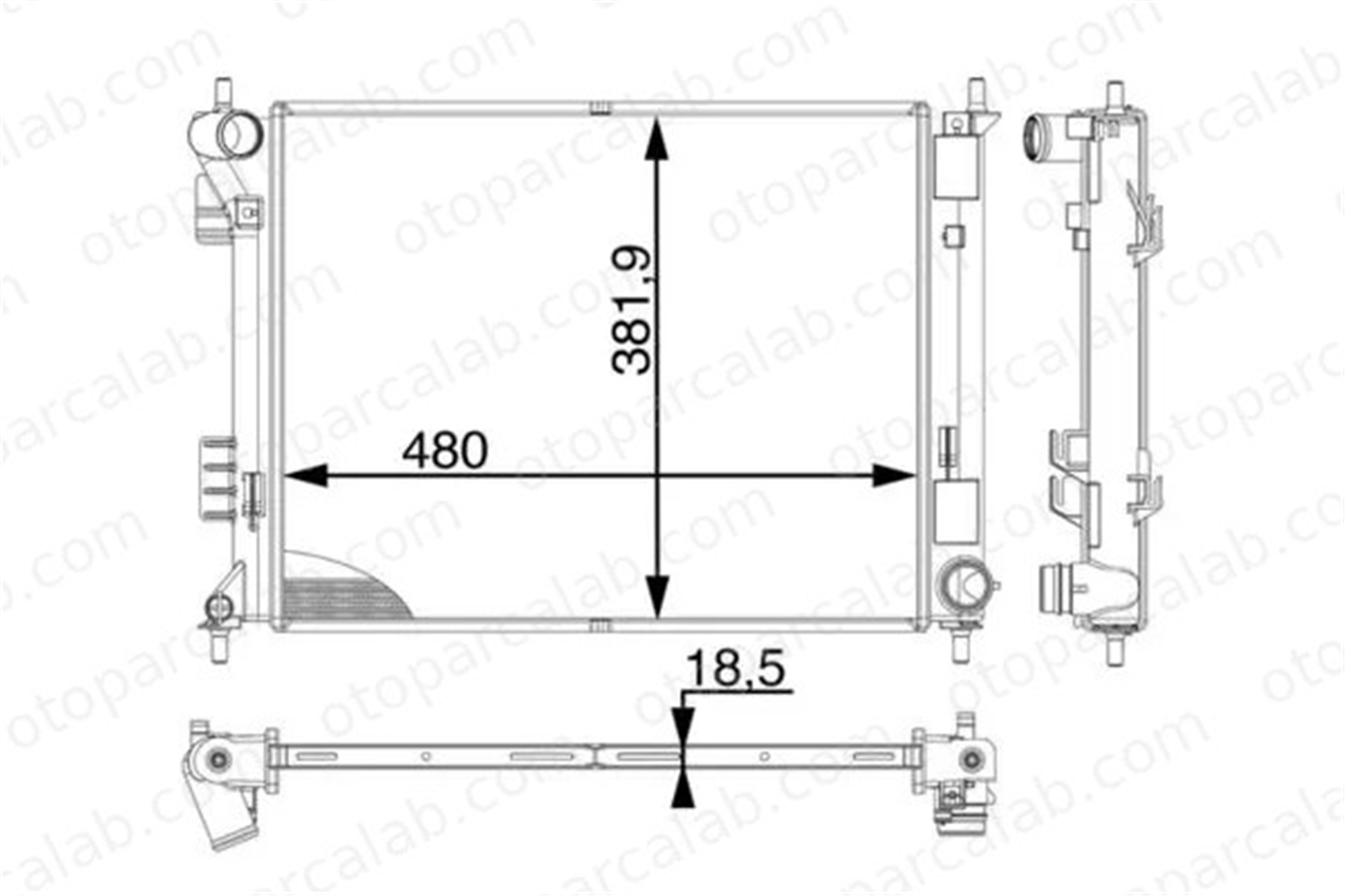MAHLE CR 1983 000P Su Radyatörü KIA VENGA HYUNDAI ix20 253101P600