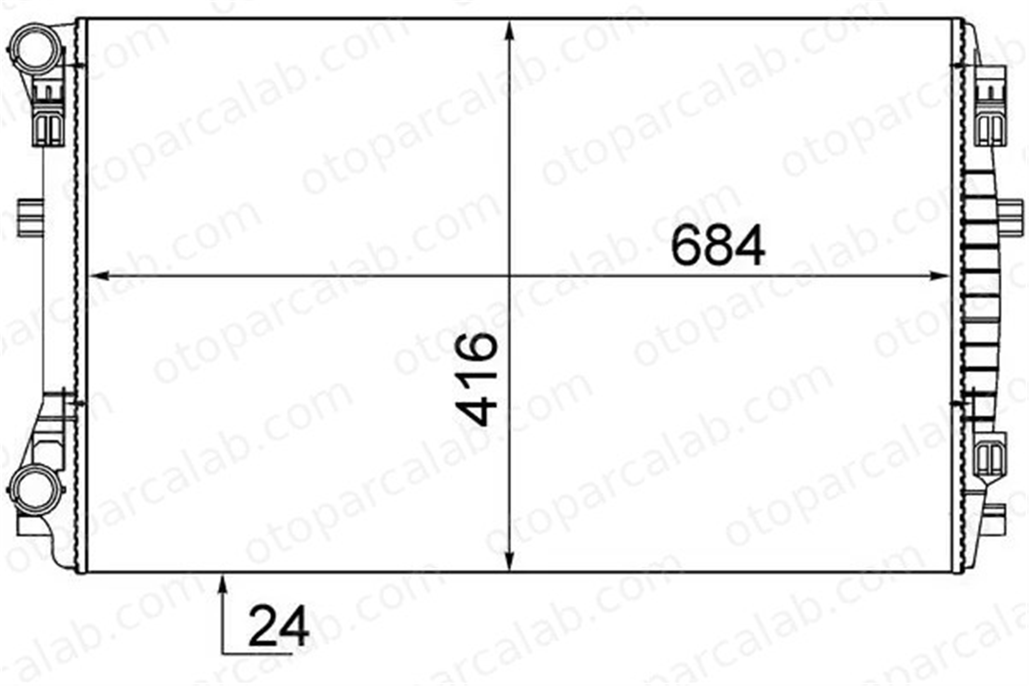 MAHLE CR 2054 001S Su Radyatörü SEAT LEON VW GOLF VII 52015584 5Q0121251EM