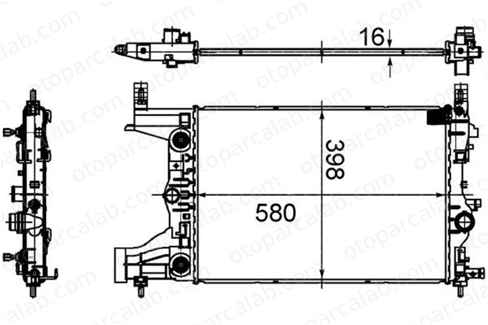 MAHLE CR 2122 000S Su Radyatörü CHEVROLET CRUZE OPEL ASTRA J 1300300 13267652