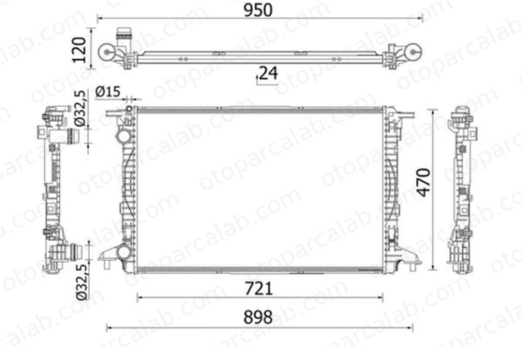 MAHLE CR 2179 000S Su Radyatörü AUDI A4 B9 A4 B9 Avant CR2179000S 8W0121251AK