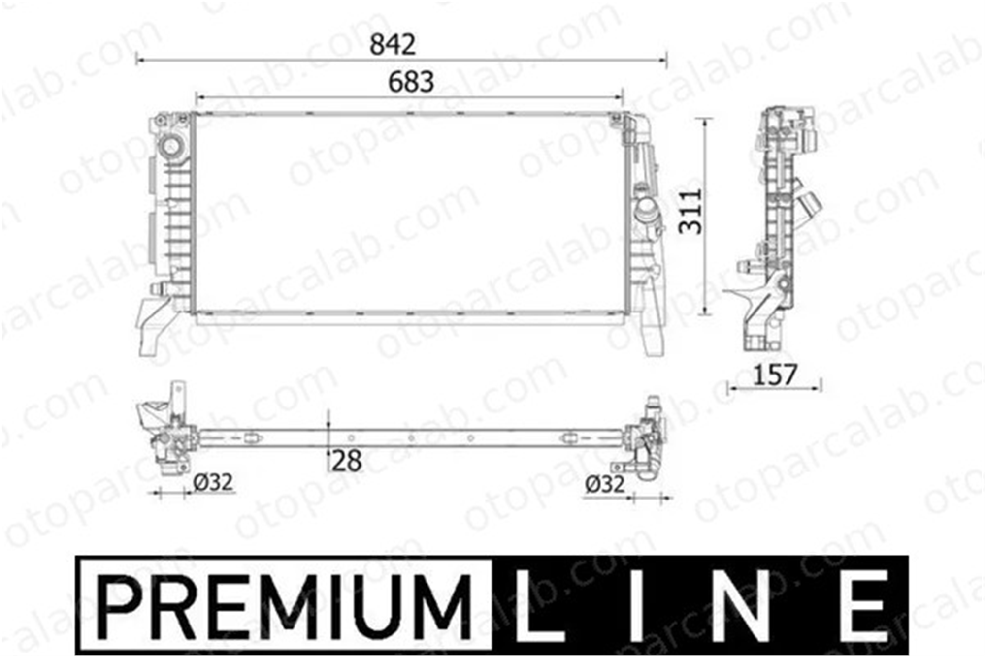 MAHLE CR 2201 000P Su Radyatörü BMW X1 X2 98385201809811401480 17118645799