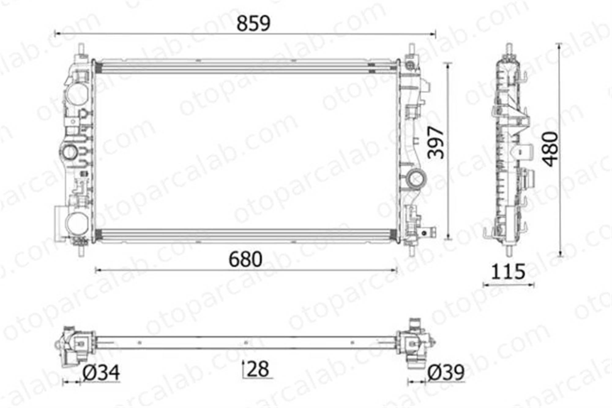 MAHLE CR 2633 000P Su Radyatörü OPEL ZAFIRA TOURER C ASTRA J CR2633000P 1300313