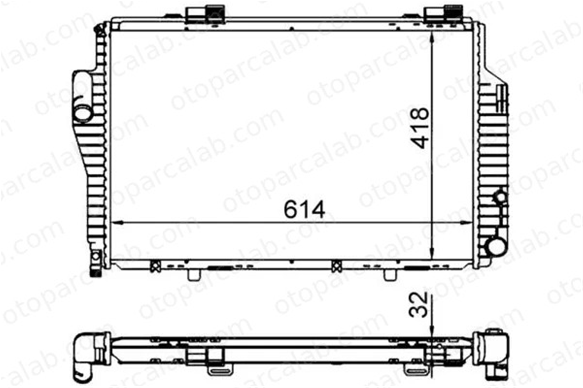 MAHLE CR 307 000S Su Radyatörü CHRYSLER CROSSFIRE CROSSFIRE Roadster 19010RSXG01 19010