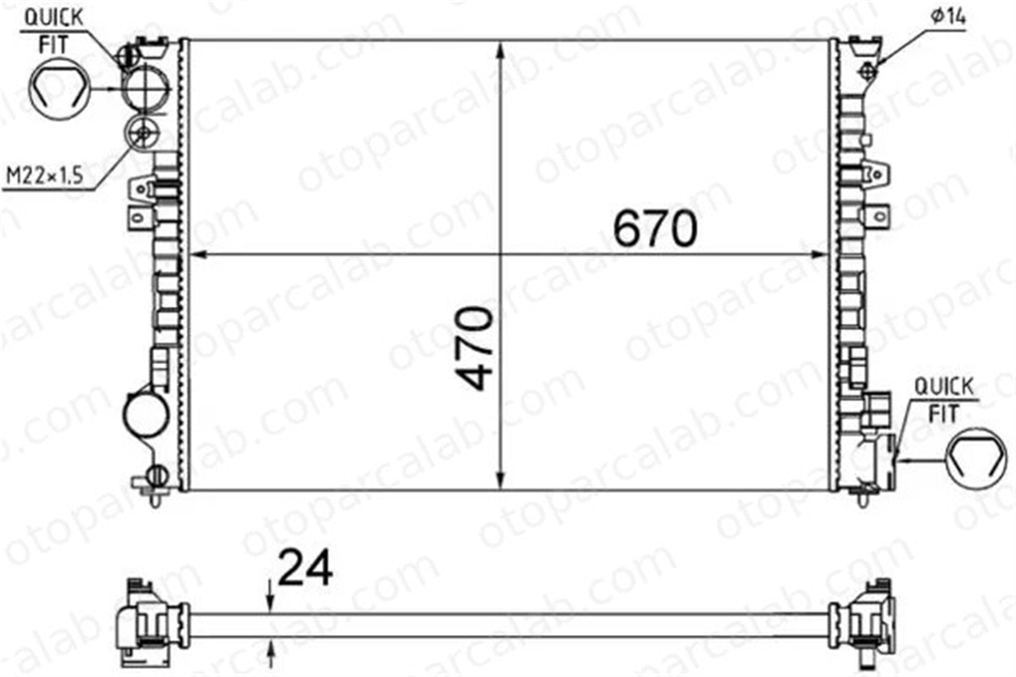 MAHLE CR 587001S Su Radyatörü FIAT SCUDO Panelvan/Van SCUDO Minibüs/Otobüs 19010RRH901 133072