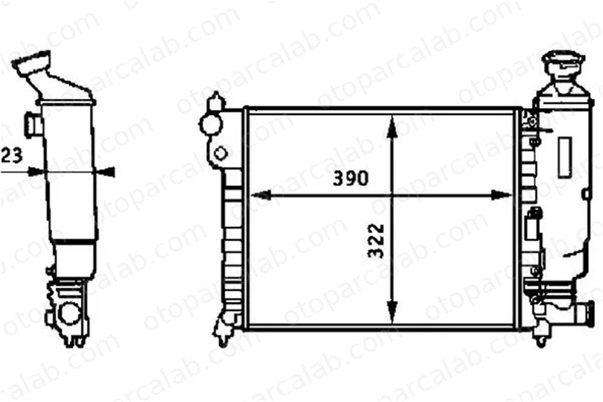 MAHLE CR 613 000S Su Radyatörü PEUGEOT 106 I 253102S050 1301C6