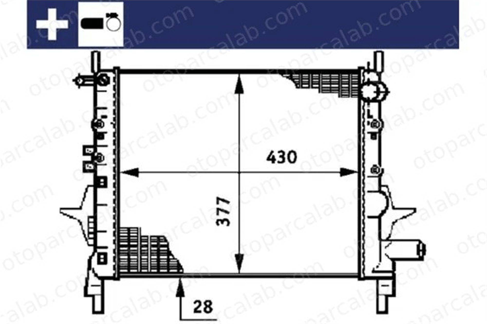 MAHLE CR 614 000S Su Radyatörü RENAULT TWINGO I TWINGO I Kasa/eğik arka 52009105 7701045212