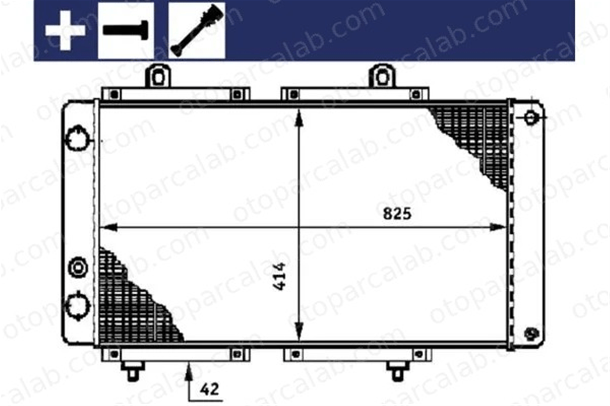 MAHLE CR 618 000S Su Radyatörü FIAT DUCATO Panorama DUCATO Platform şasi 5801255814 5969172