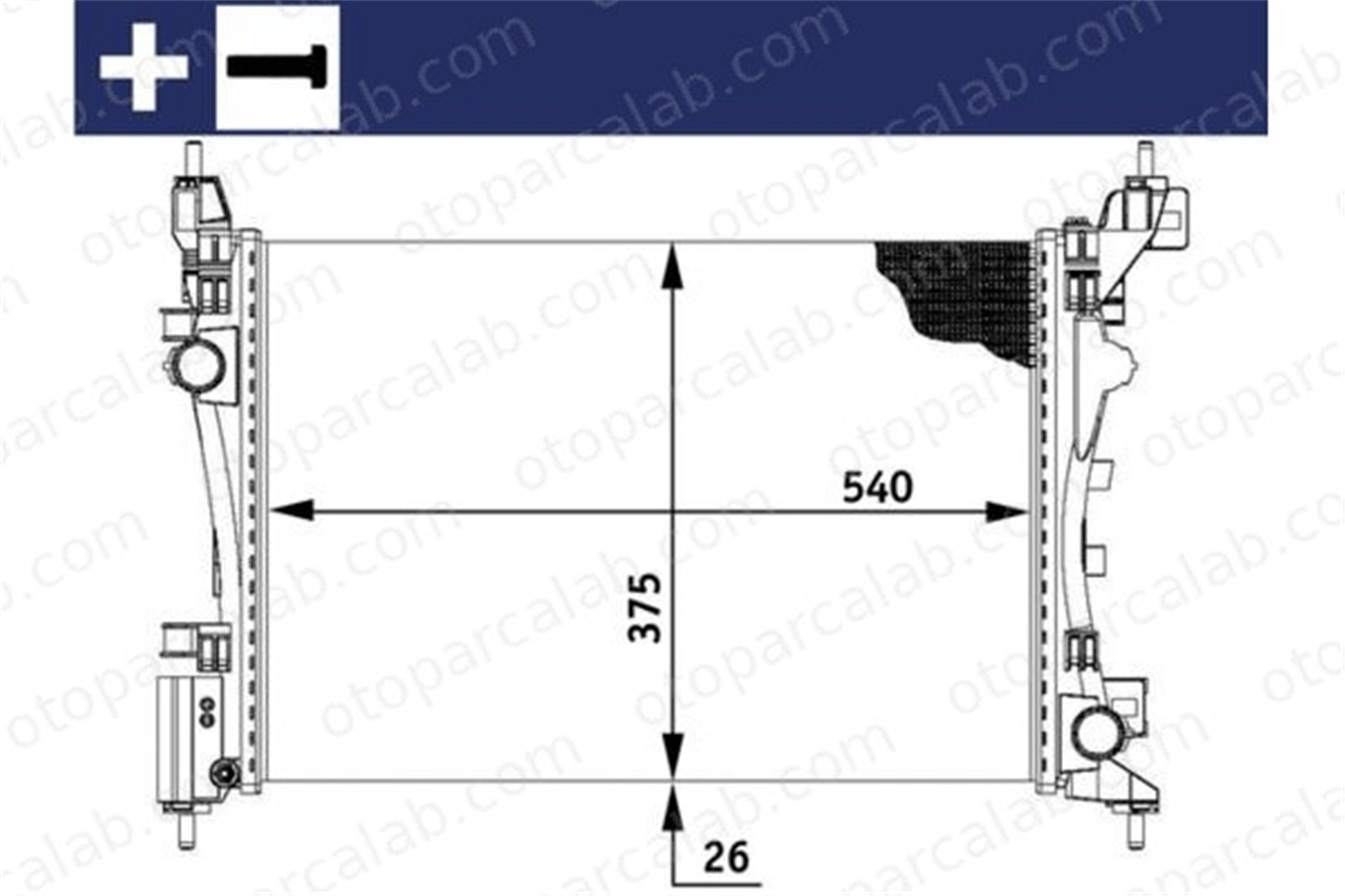 MAHLE CR 773 000S Su Radyatörü FIAT GRANDE PUNTO PUNTO EVO 253102D210 51864284