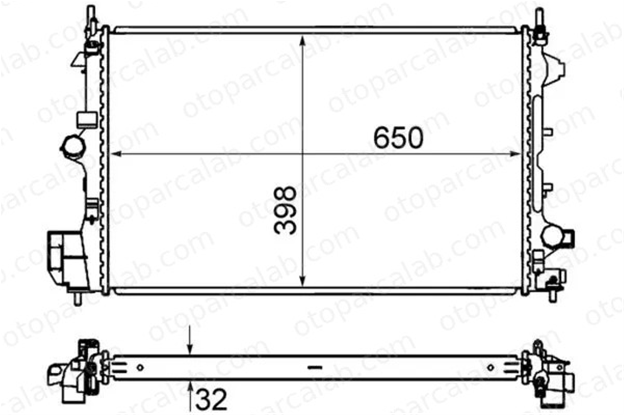 MAHLE CR 835 000S Su Radyatörü FIAT CROMA OPEL SIGNUM Hatchback 1300273 51770416