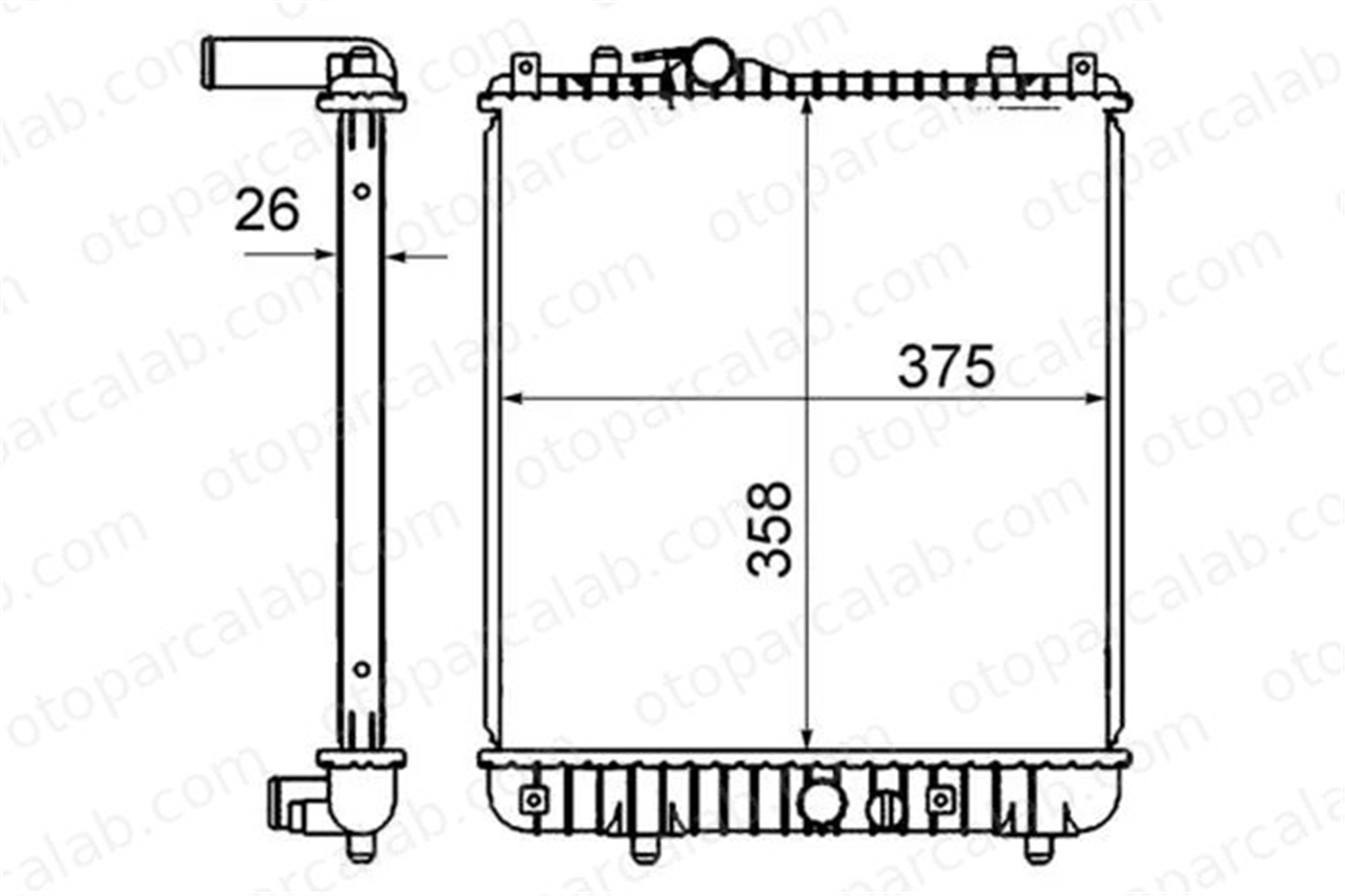 MAHLE CR 836 000S Su Radyatörü OPEL AGILA 42438331 42438332
