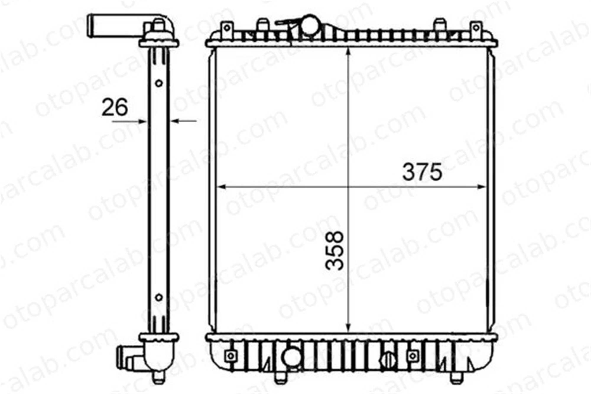 MAHLE CR 837 000S Su Radyatörü OPEL AGILA 17118586324 8586324
