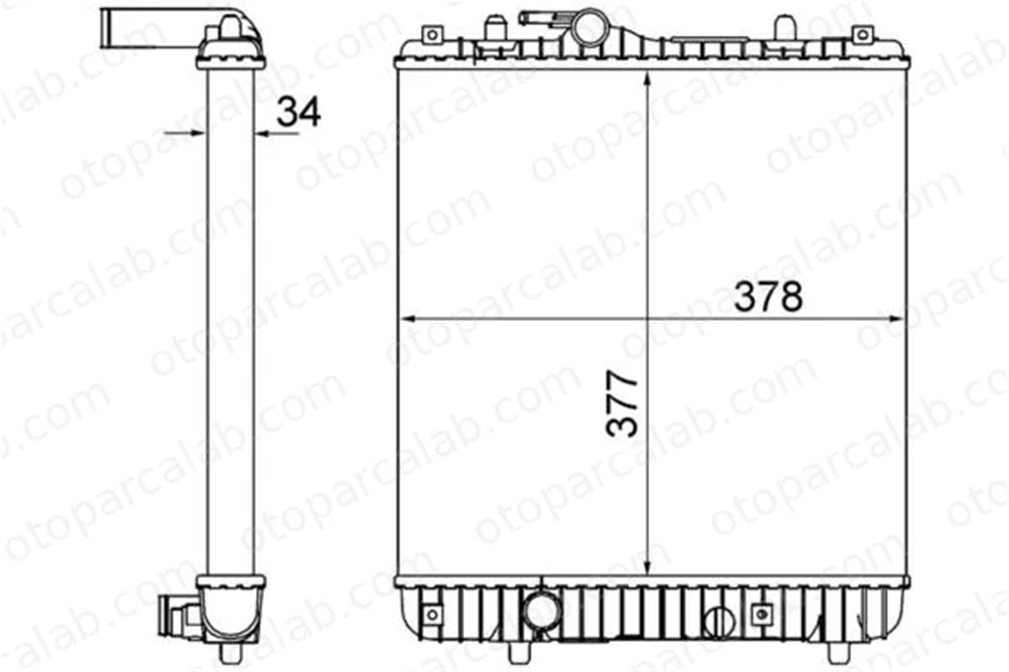 MAHLE CR 837 001S Su Radyatörü OPEL AGILA 9210556 09210556