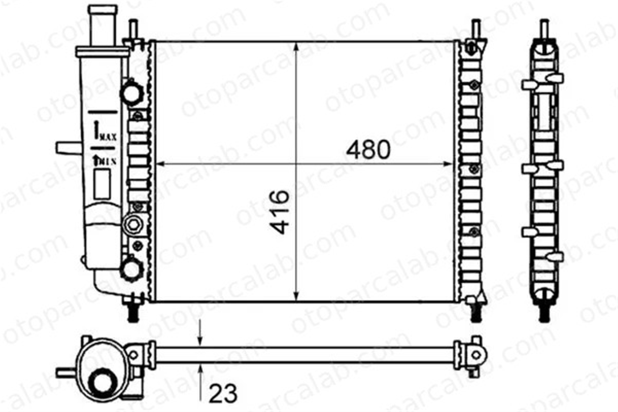 MAHLE CR 838 000S Su Radyatörü FIAT BRAVA BRAVO I BK218005CC 46480388