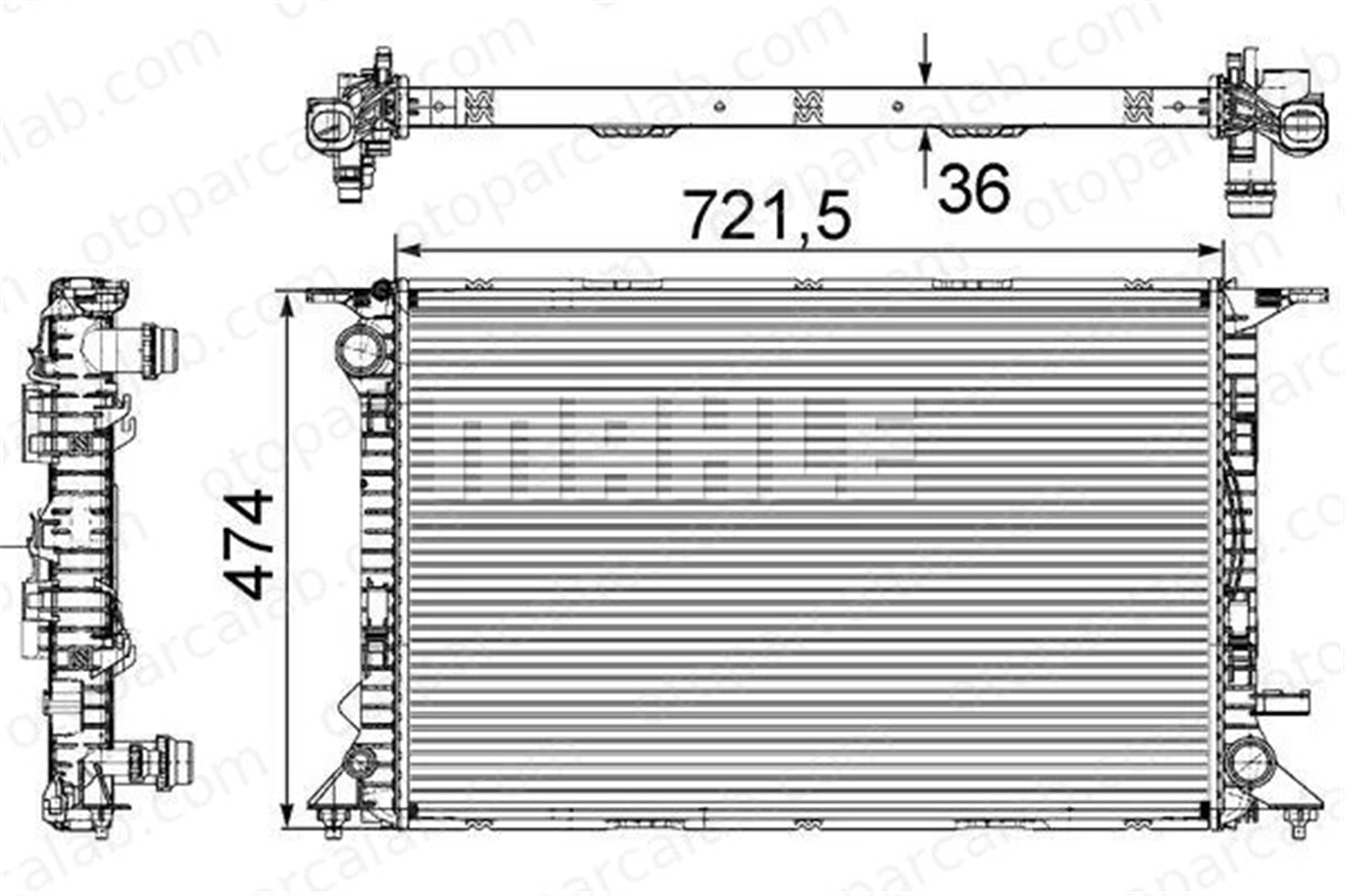 MAHLE CR 911 000S Su Radyatörü AUDI A7 Sportback A6 C7 8K0121251H 4G0121251B