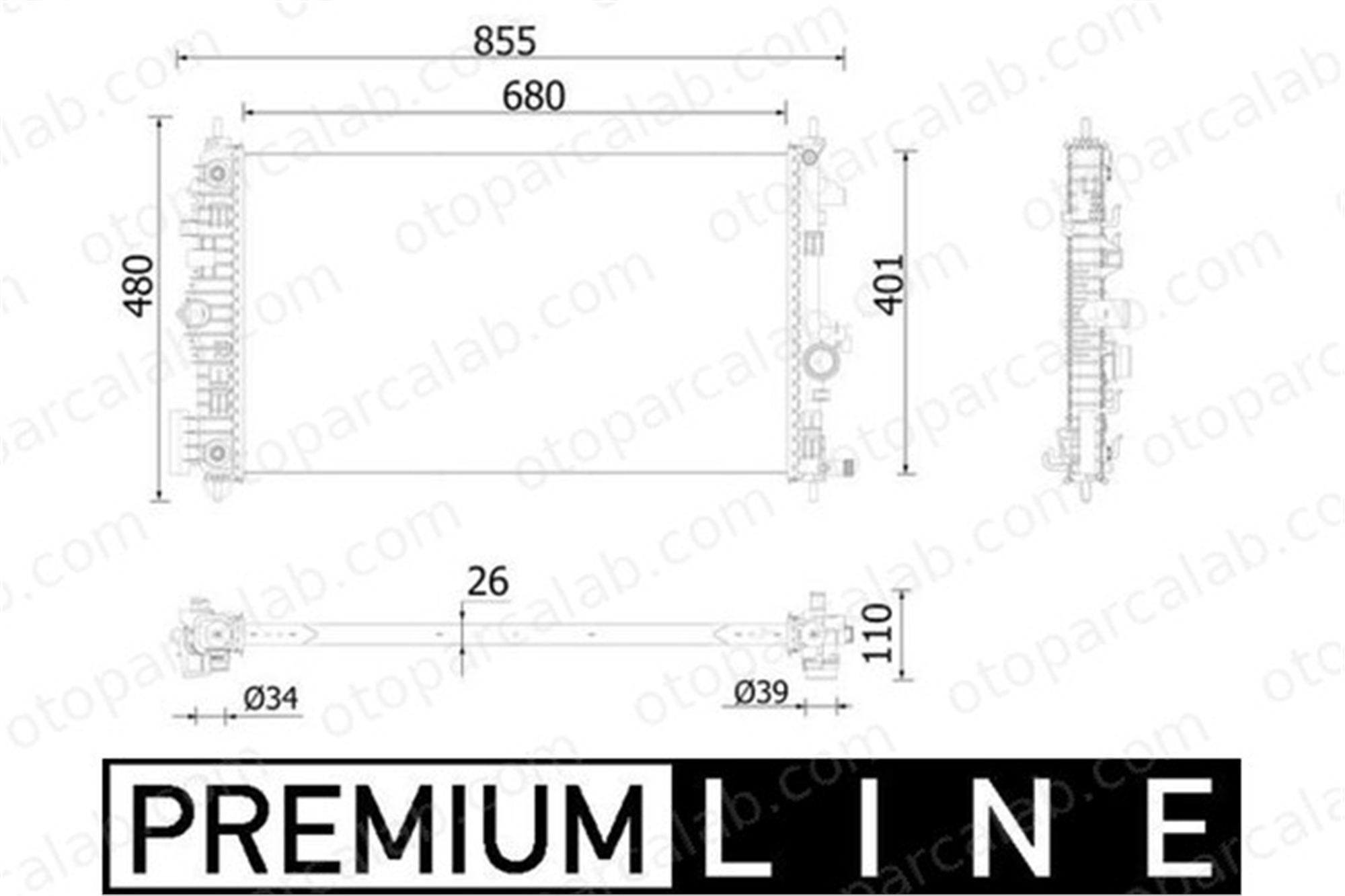 MAHLE CR 928 000P Su Radyatörü OPEL INSIGNIA A INSIGNIA A Country Tourer 39086761 1300374