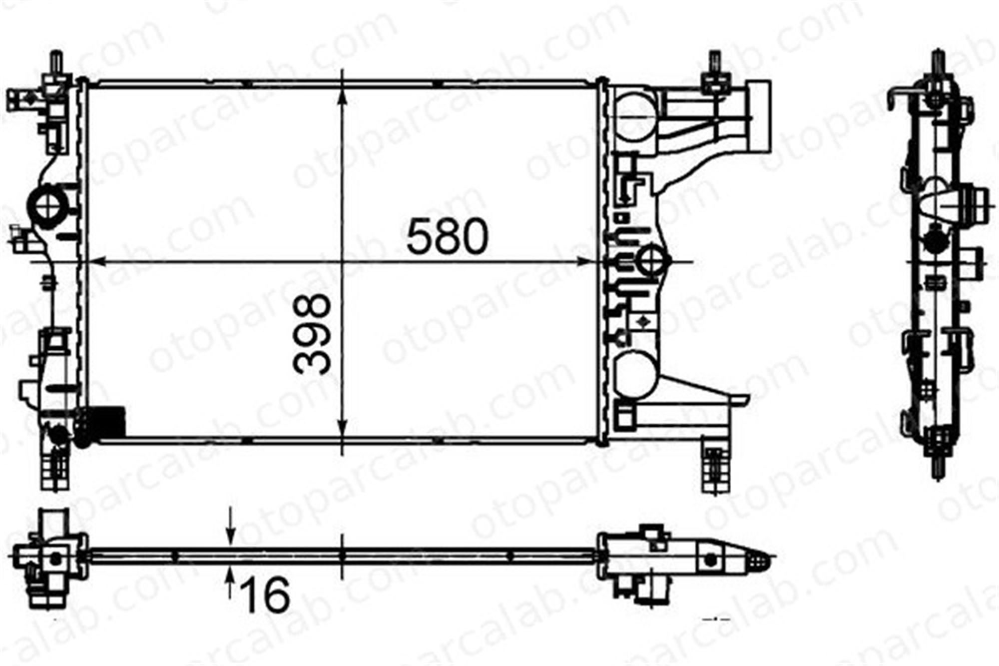 MAHLE CR 945 000S Su Radyatörü CHEVROLET CRUZE CRUZE Hatchback 17117788903 13267650
