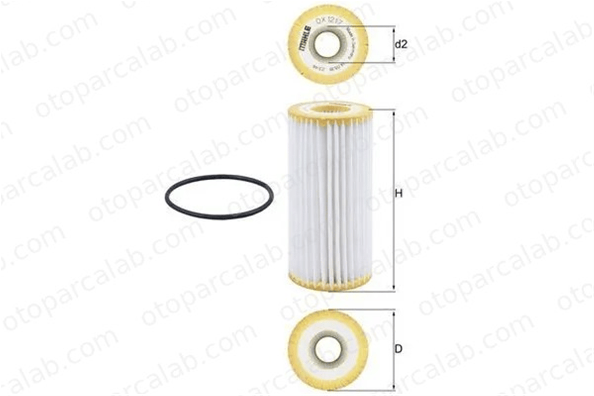 MAHLE OX 1217D Yağ Filtresi AUDI A5 Sportback A5 6L115562 06L115562