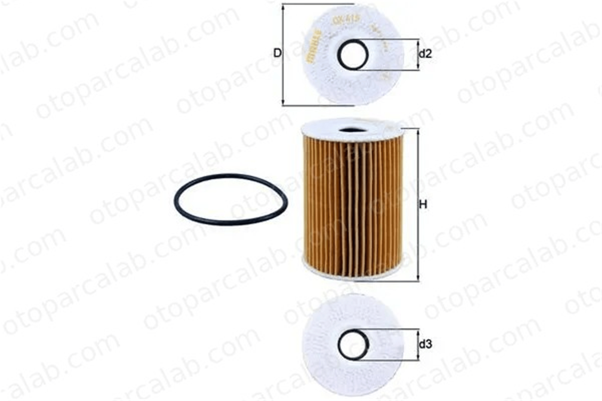 MAHLE OX 415D Yağ Filtresi RENAULT TRUCKS MASCOTT Platform şasi MASCOTT Panelvan/Van 7701057827 93180258
