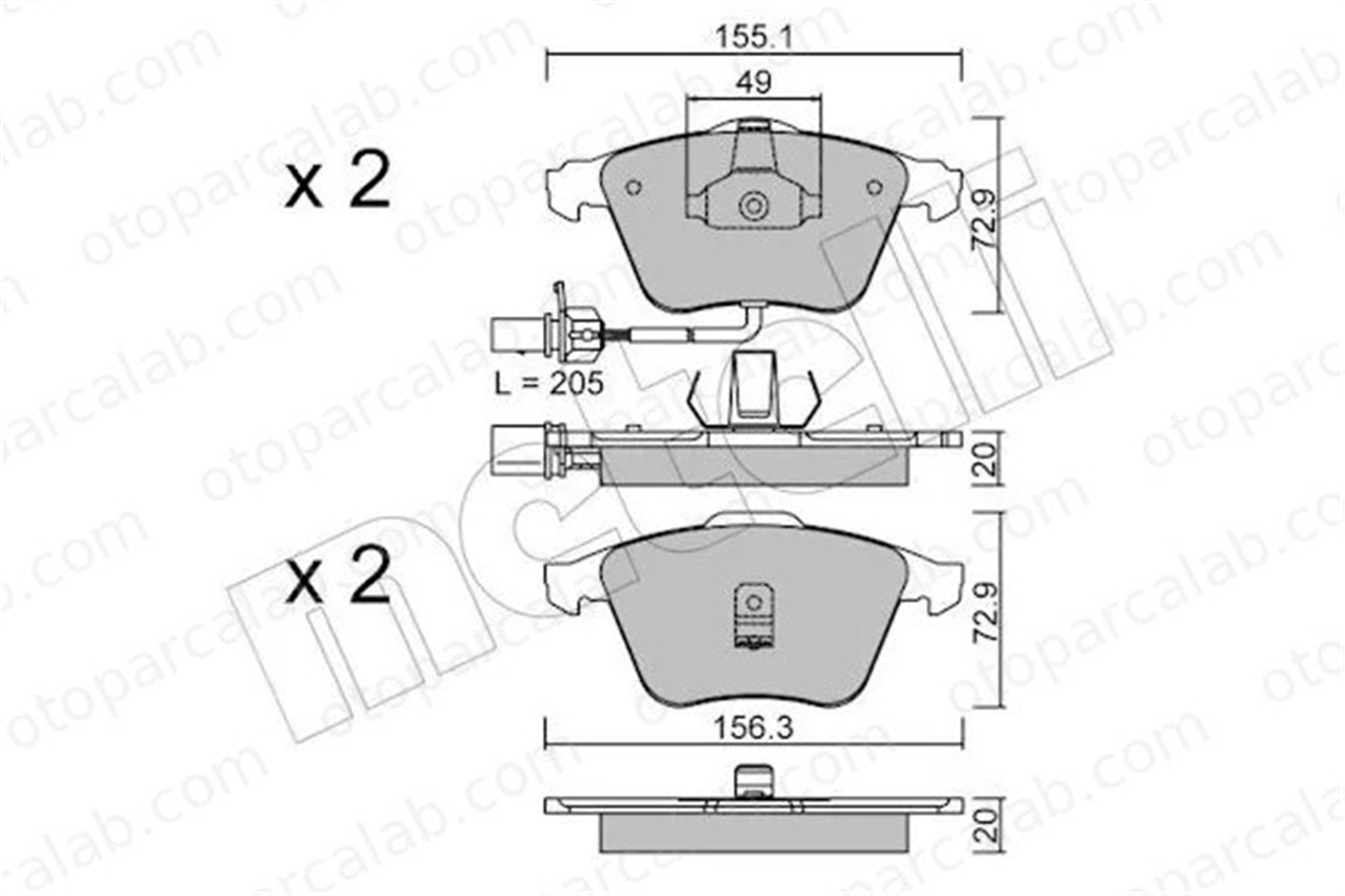 MANDO 015369 Fren Disk Balata Ön AUDI A6 C5 Avant A6 C5 4B0698151R 4B0698151AC