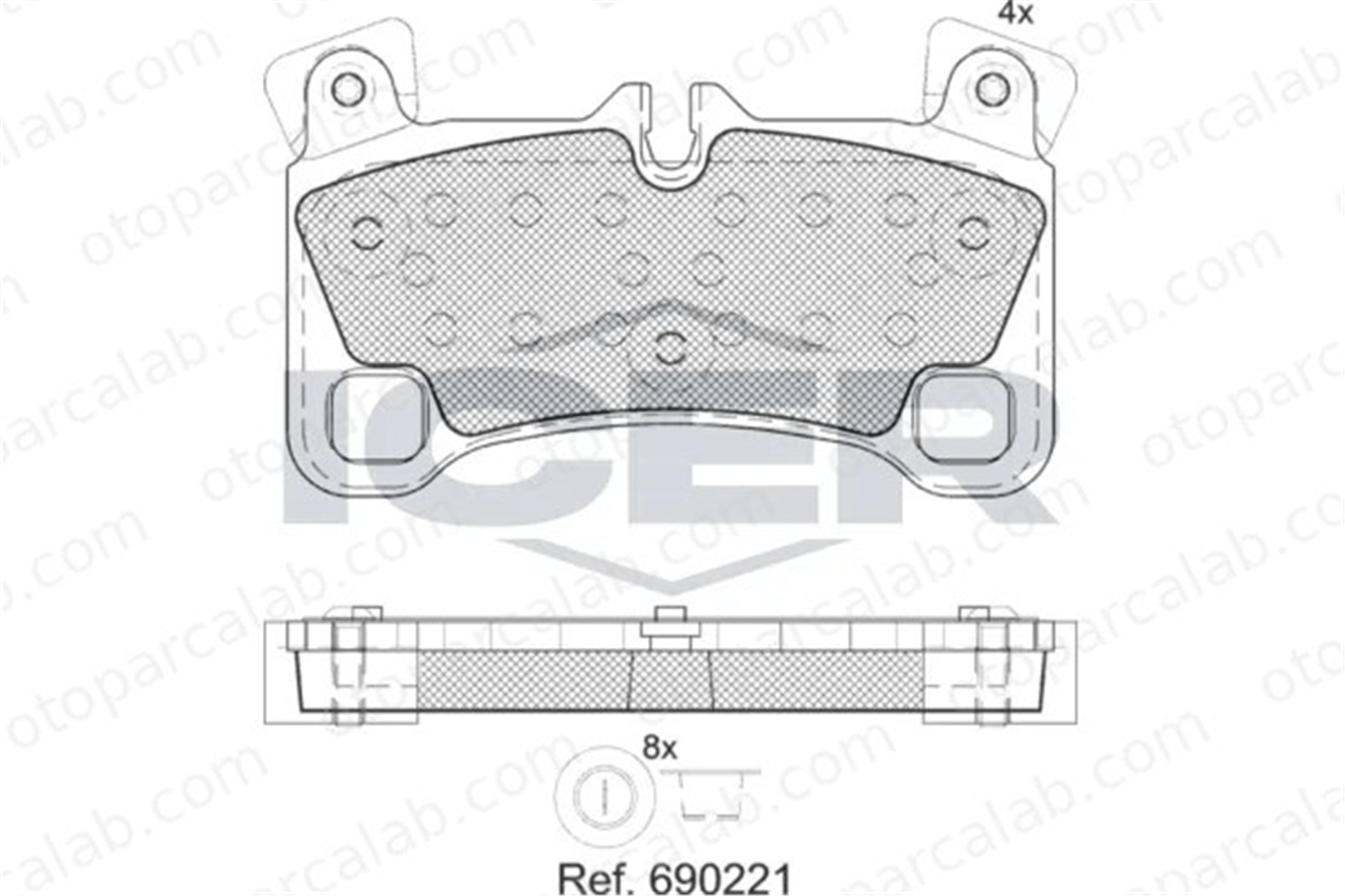 MANDO 015381 Fren Disk Balata Arka AUDI Q7 PORSCHE CAYENNE 7L0698451E 7L0698451C