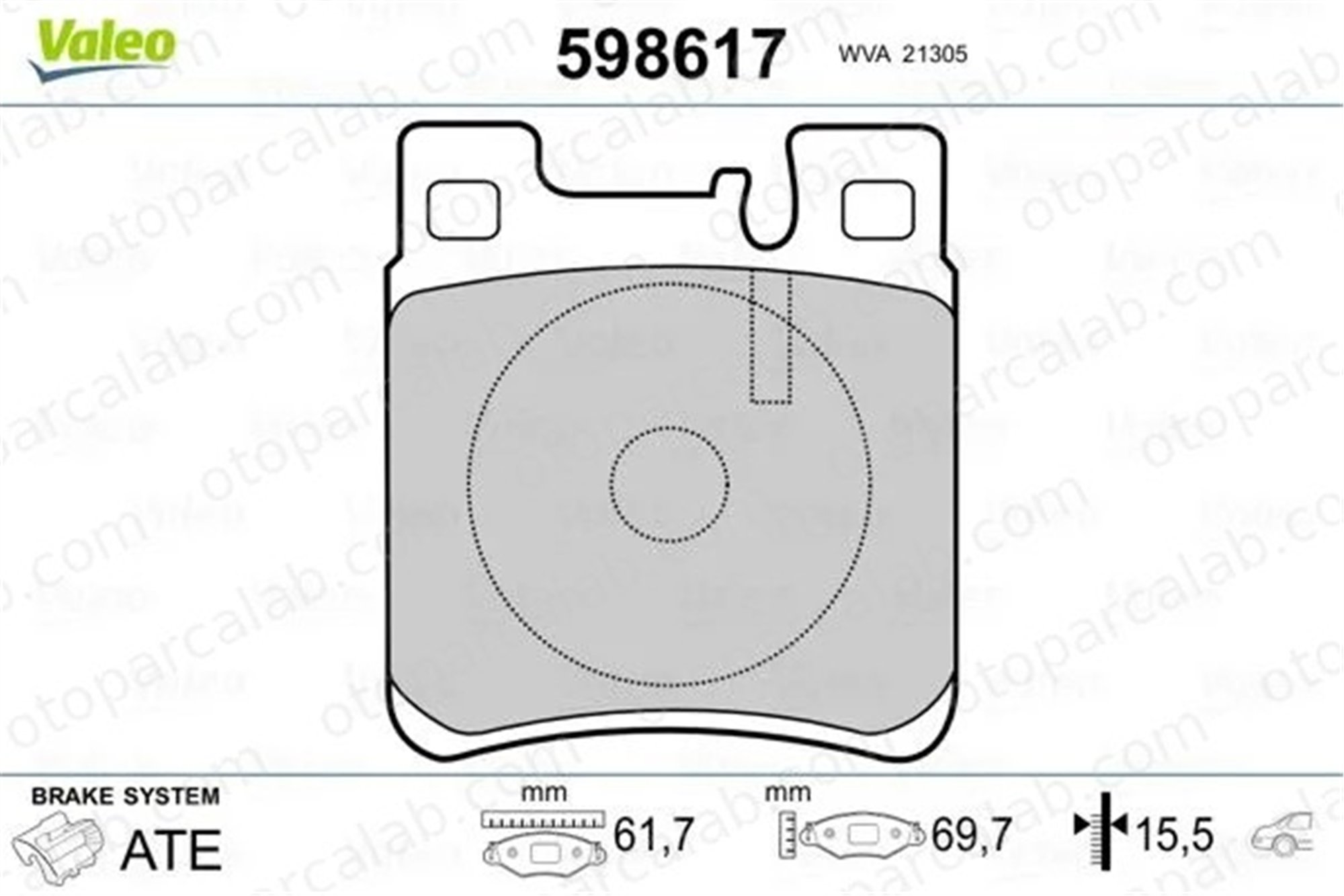 MANDO 015655 Fren Disk Balata Arka MERCEDES-BENZ E-SERISI T-Model S-SERISI 34204820 5143633AA