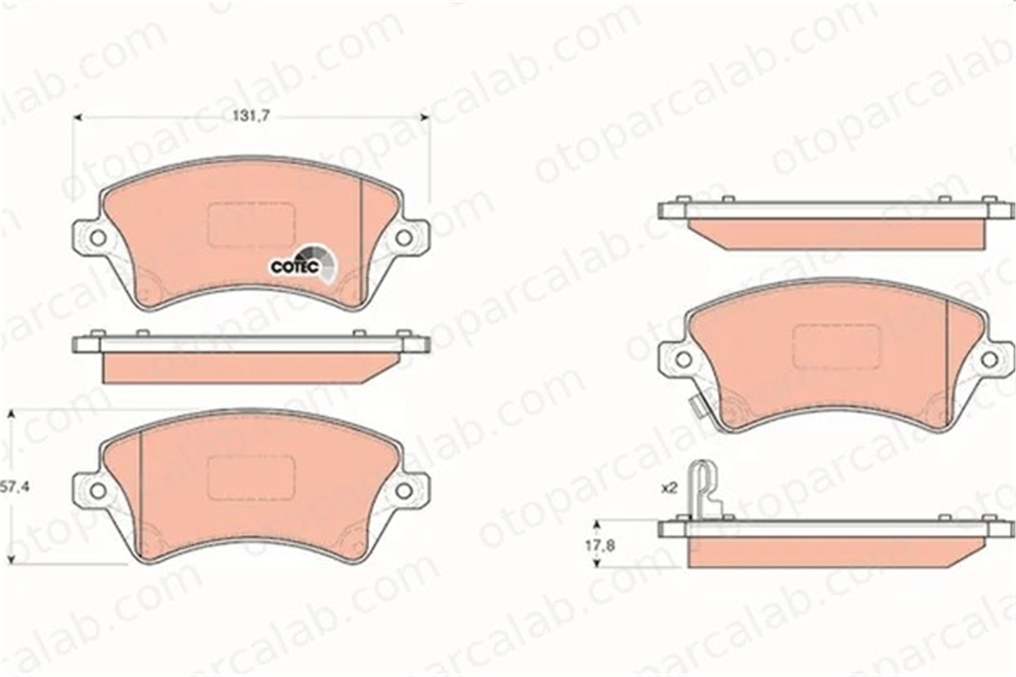 MANDO 015864 Fren Disk Balata Ön TOYOTA COROLLA COROLLA Sedan 446502130 446502061
