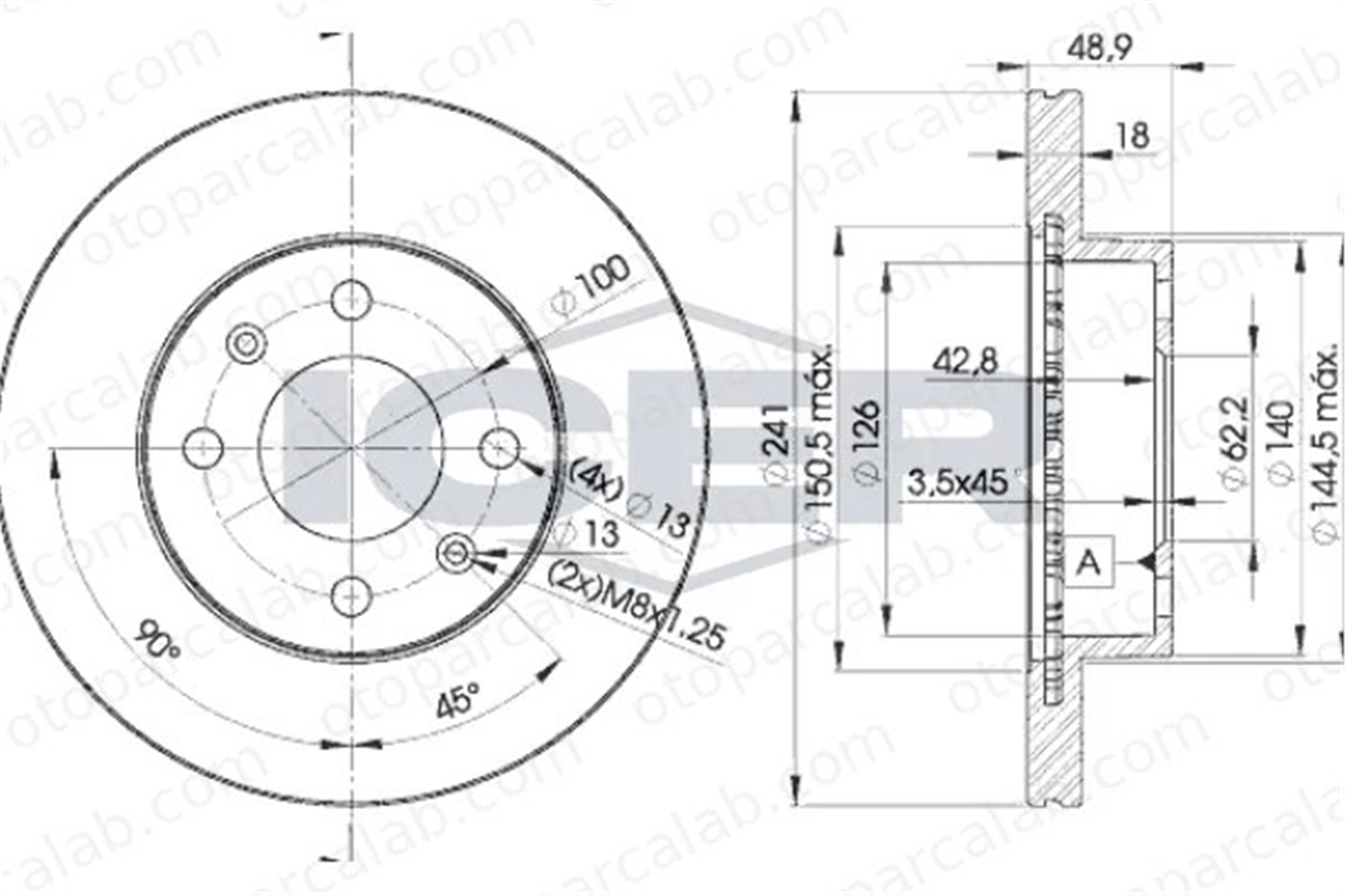 MANDO HM5171207500 Fren Disk Ayna Ön Sağ ve Sol HYUNDAI i10 I KIA PICANTO I 517120X500 5171207500