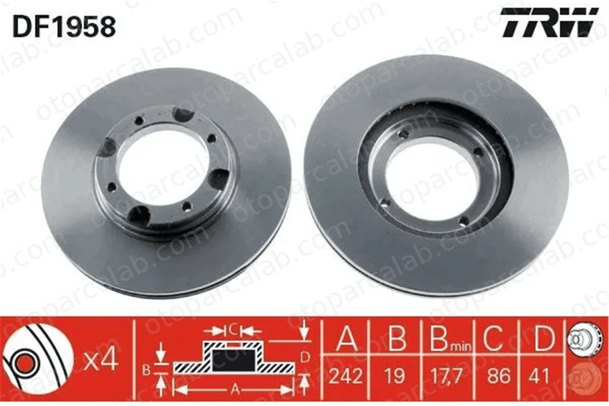 MANDO HM5171221350 Fren Disk Ayna Ön Sağ ve Sol HYUNDAI ACCENT I ACCENT Sedan 5171221350DS 5171221350