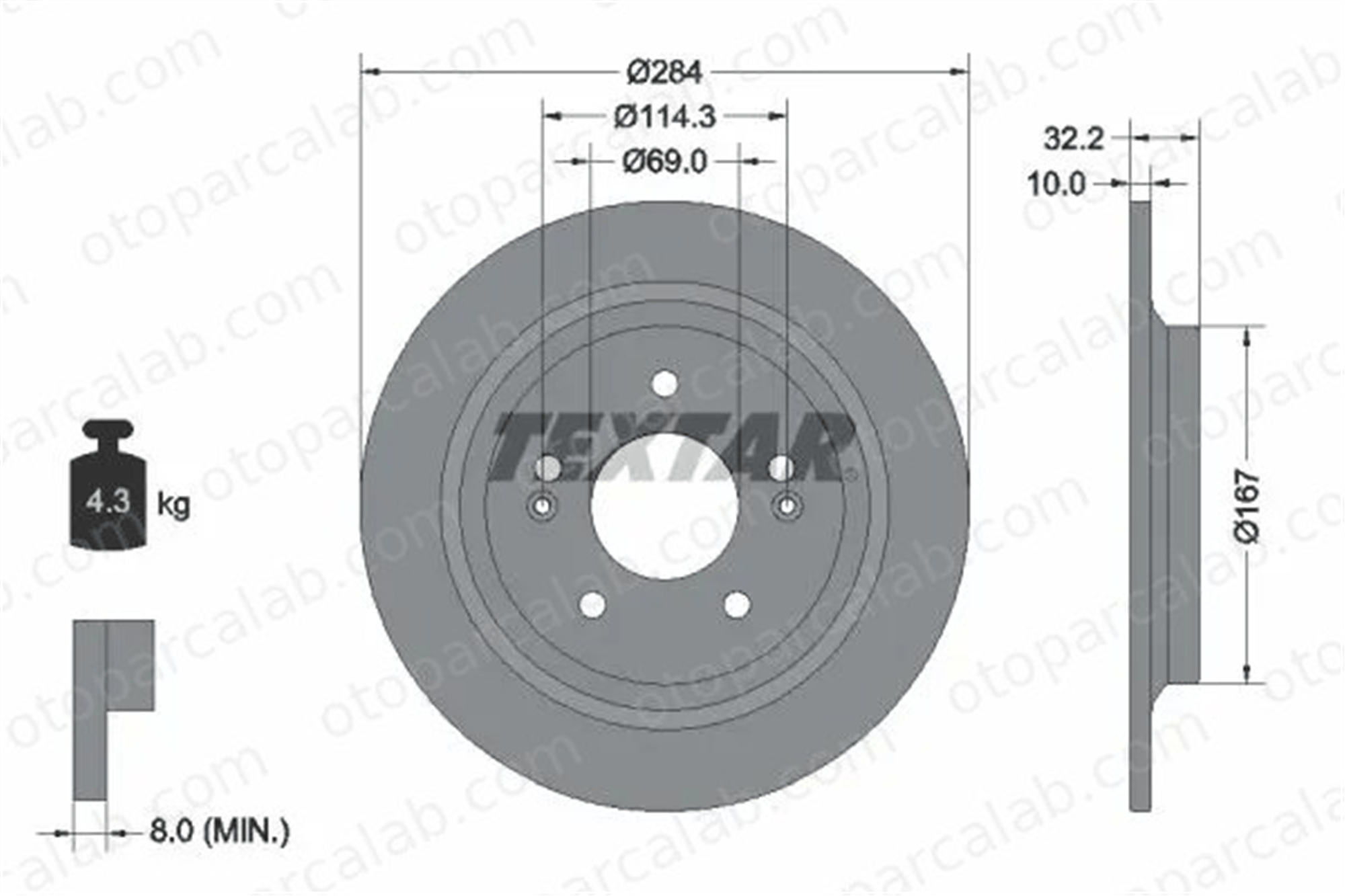 MANDO MBC030075 Fren Disk Ayna Arka Sağ ve Sol HYUNDAI KONA 58411J9500