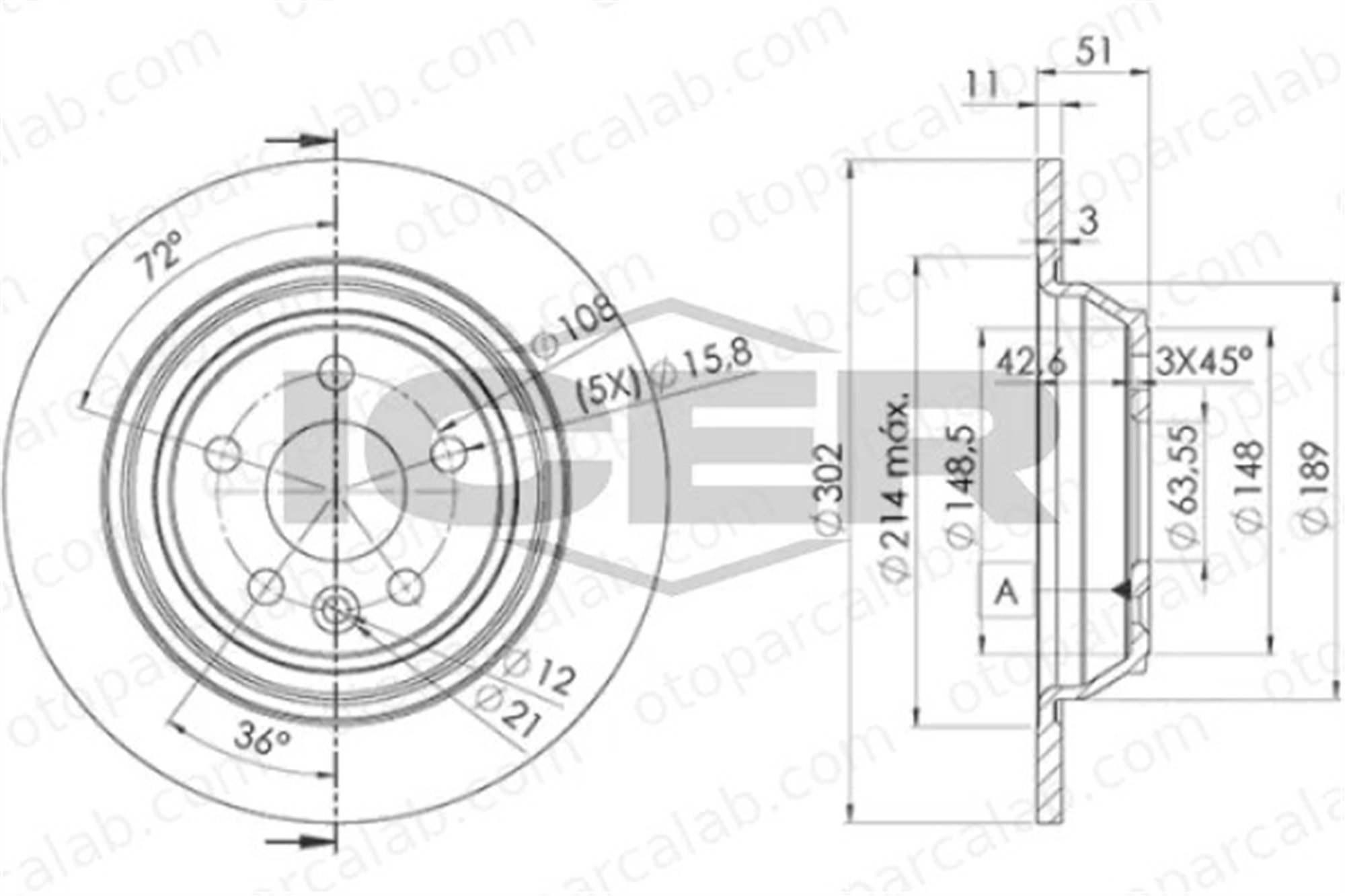 MANDO MBC035037 Fren Disk Ayna Arka Sağ ve Sol FORD MONDEO IV MONDEO IV Turnier 1379931 1385590