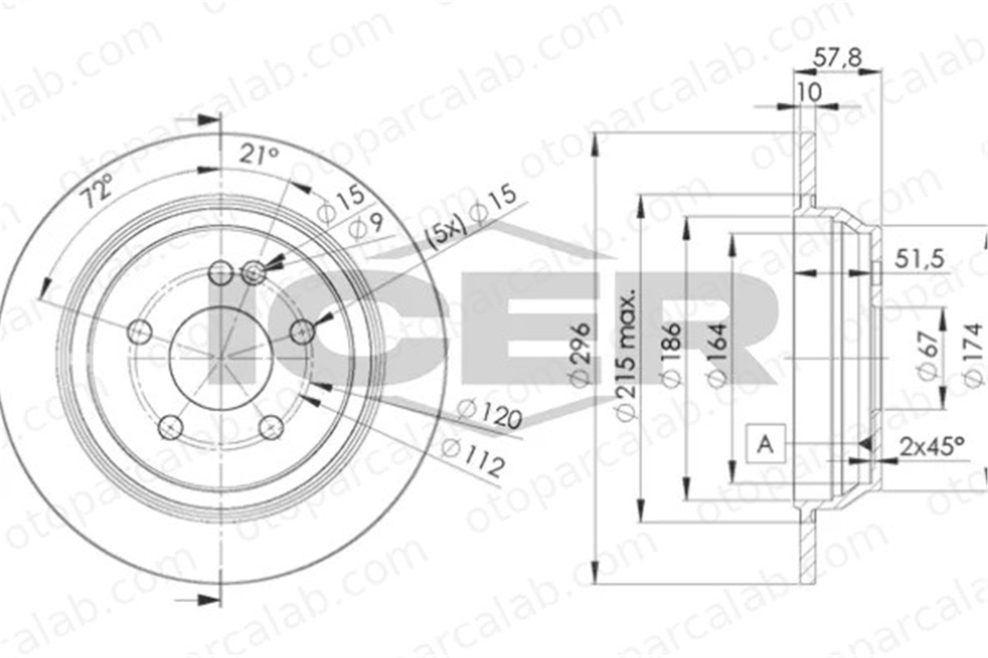 MANDO MBC035129 Fren Disk Ayna Arka Sağ ve Sol MERCEDES-BENZ VITO Minibüs/Otobüs VITO / MIXTO Panelvan/Van 6394230112 A6394230112