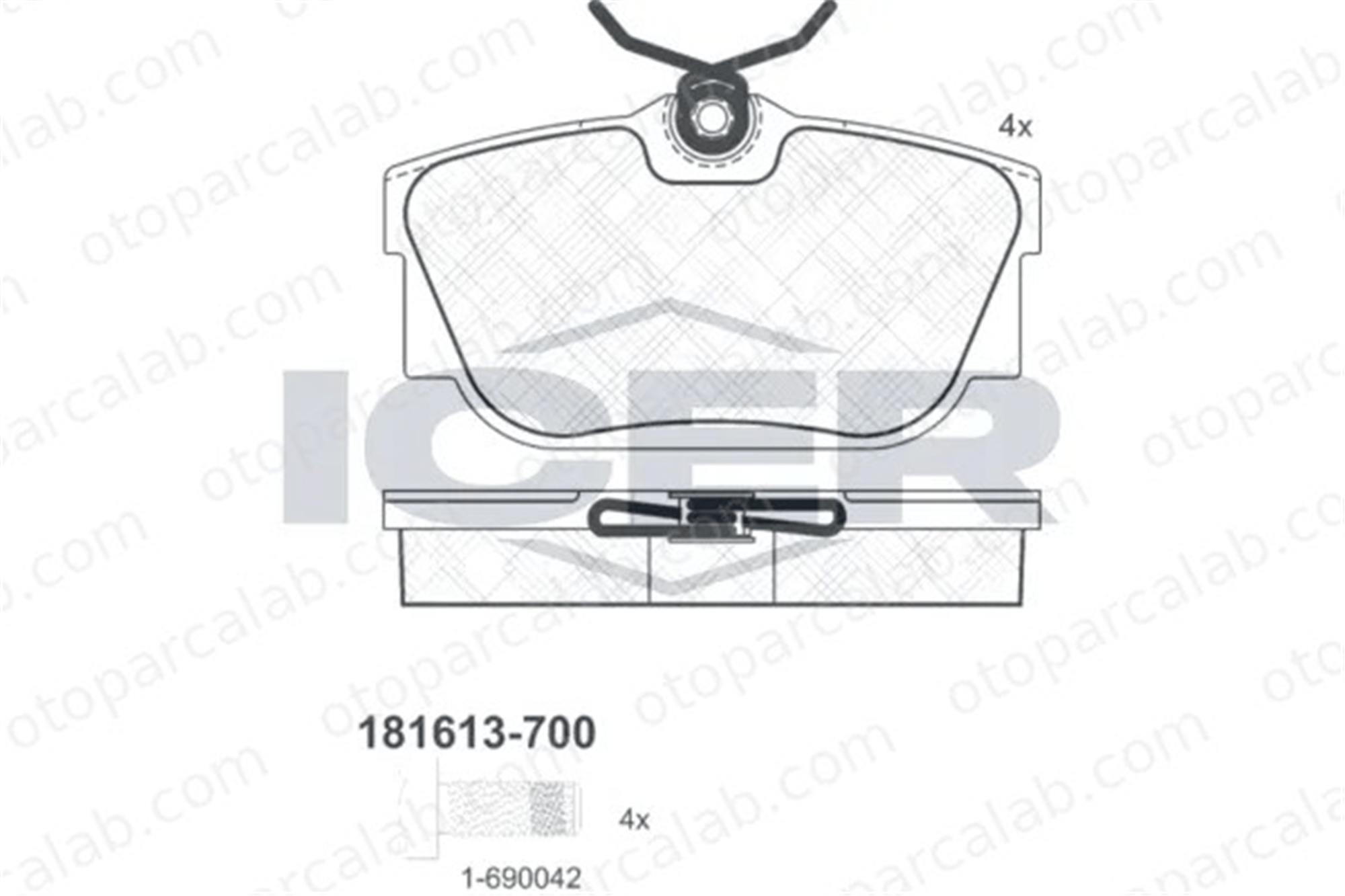 MANDO MBF010719 Fren Disk Balata Arka VW TRANSPORTER T4 Minibüs/Otobüs TRANSPORTER T4 Panelvan/Van MBF010719 8660004508