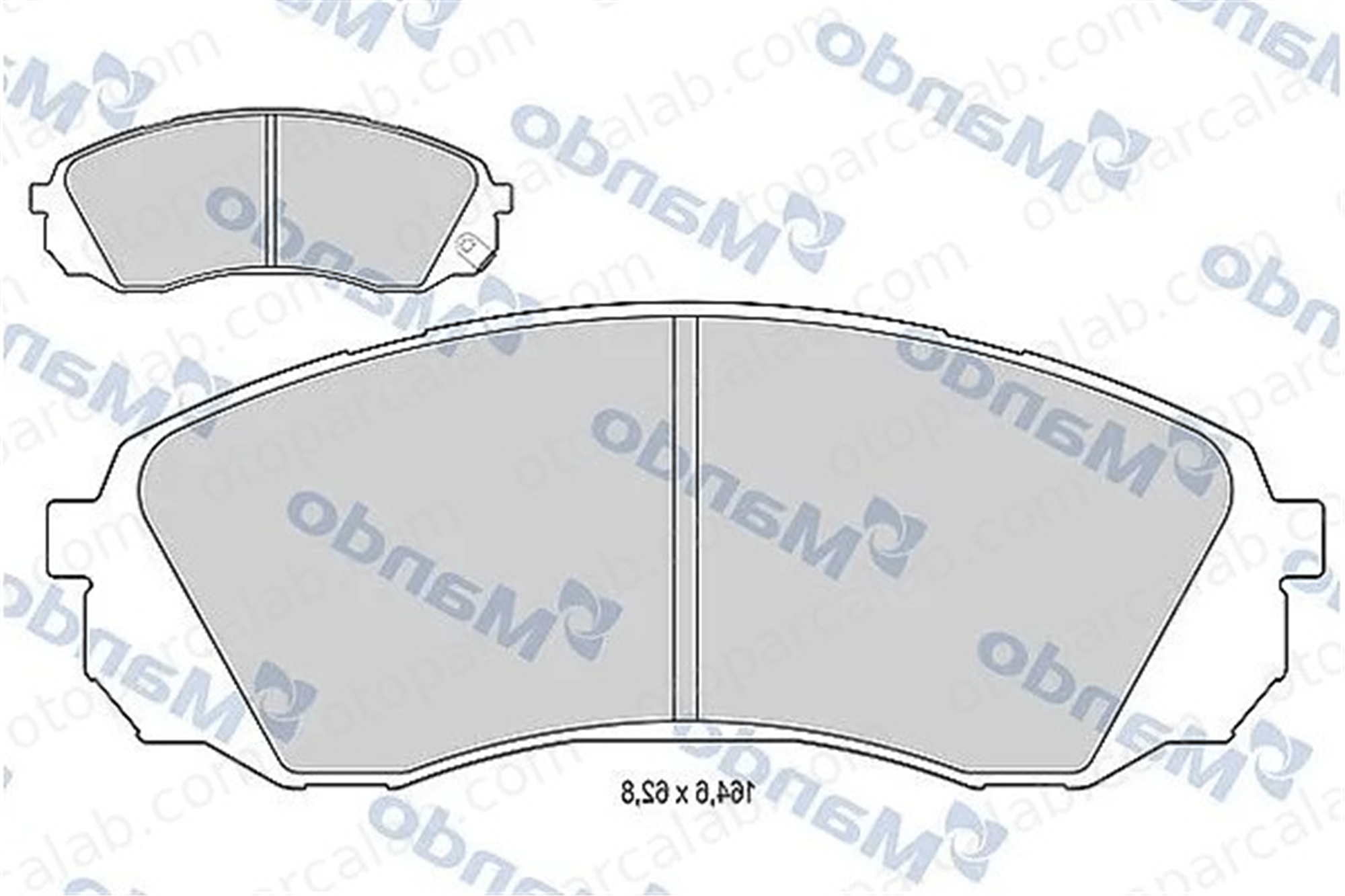 MANDO MBF015589 Fren Disk Balata Ön KIA CARNIVAL / GRAND CARNIVAL III HYUNDAI H-1 Cargo MBF015589 581014DE00