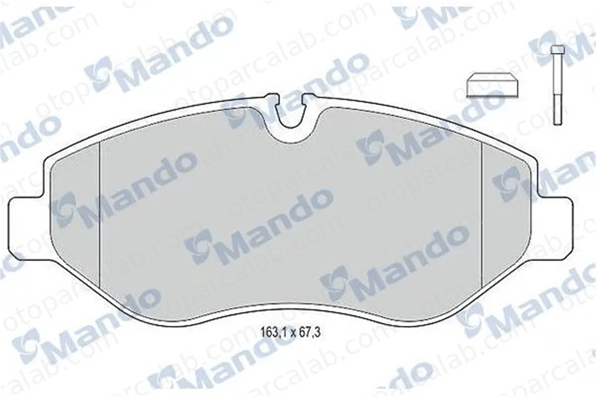 MANDO MBF015671 Fren Disk Balata Ön MERCEDES-BENZ SPRINTER 3,5-t Panelvan/Van SPRINTER 3,5-t Platform şasi 2E0698151 A9064210400