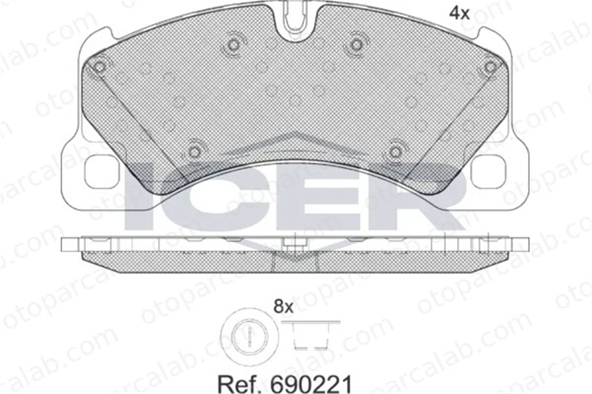 MANDO MBF015785 Fren Disk Balata Ön PORSCHE CAYENNE VW TOUAREG 95535193970 95835193900