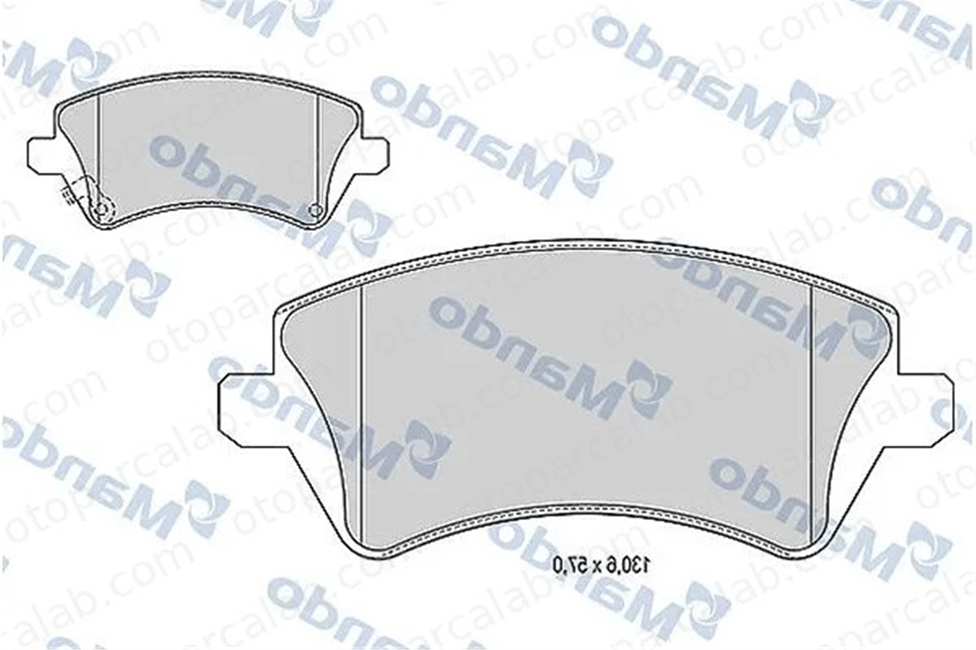 MANDO MBF015864 Fren Disk Balata Ön TOYOTA COROLLA COROLLA Sedan MBF015864 446502061