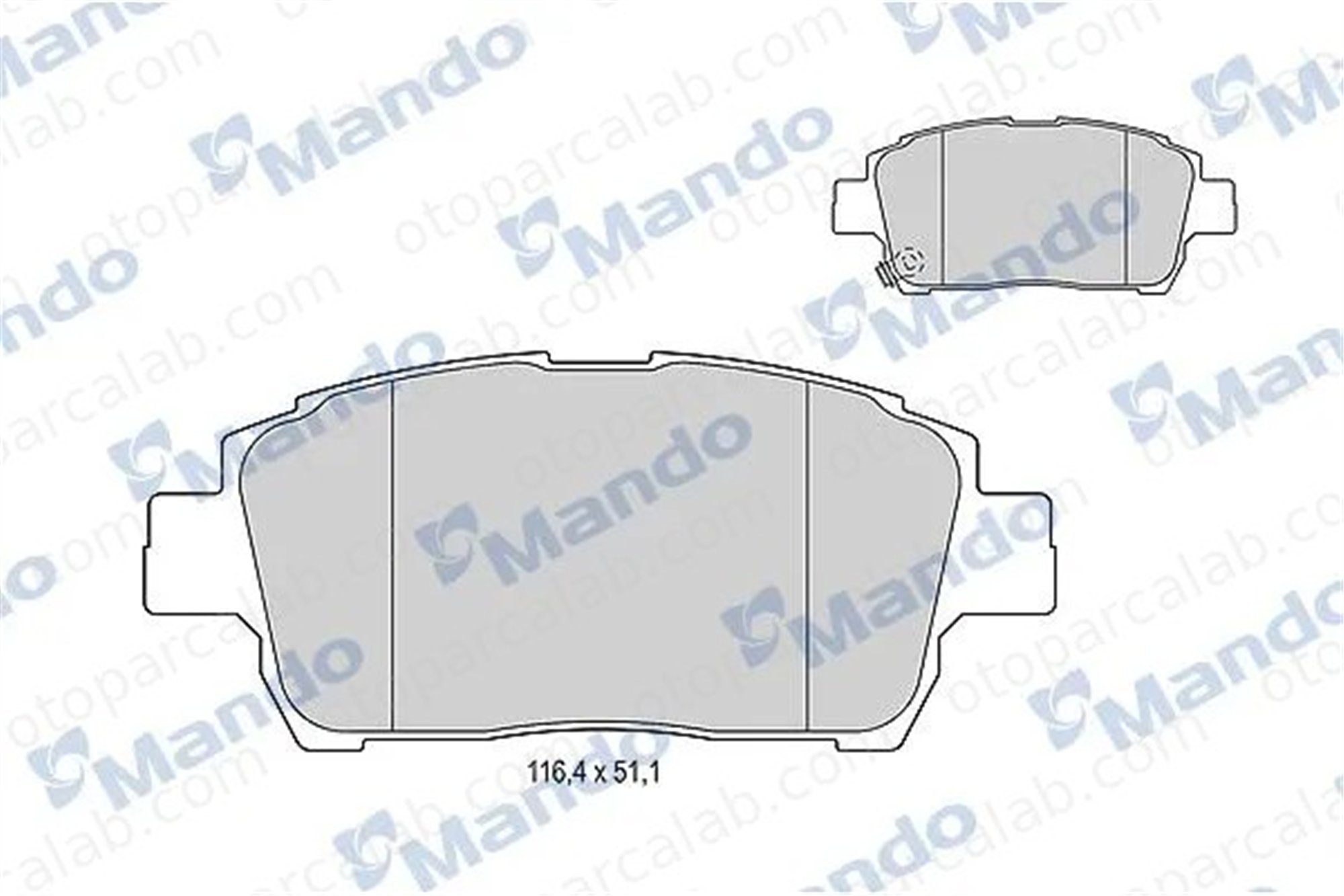 MANDO MBF015867 Fren Disk Balata Ön TOYOTA IQ YARIS MBF015867 446574020