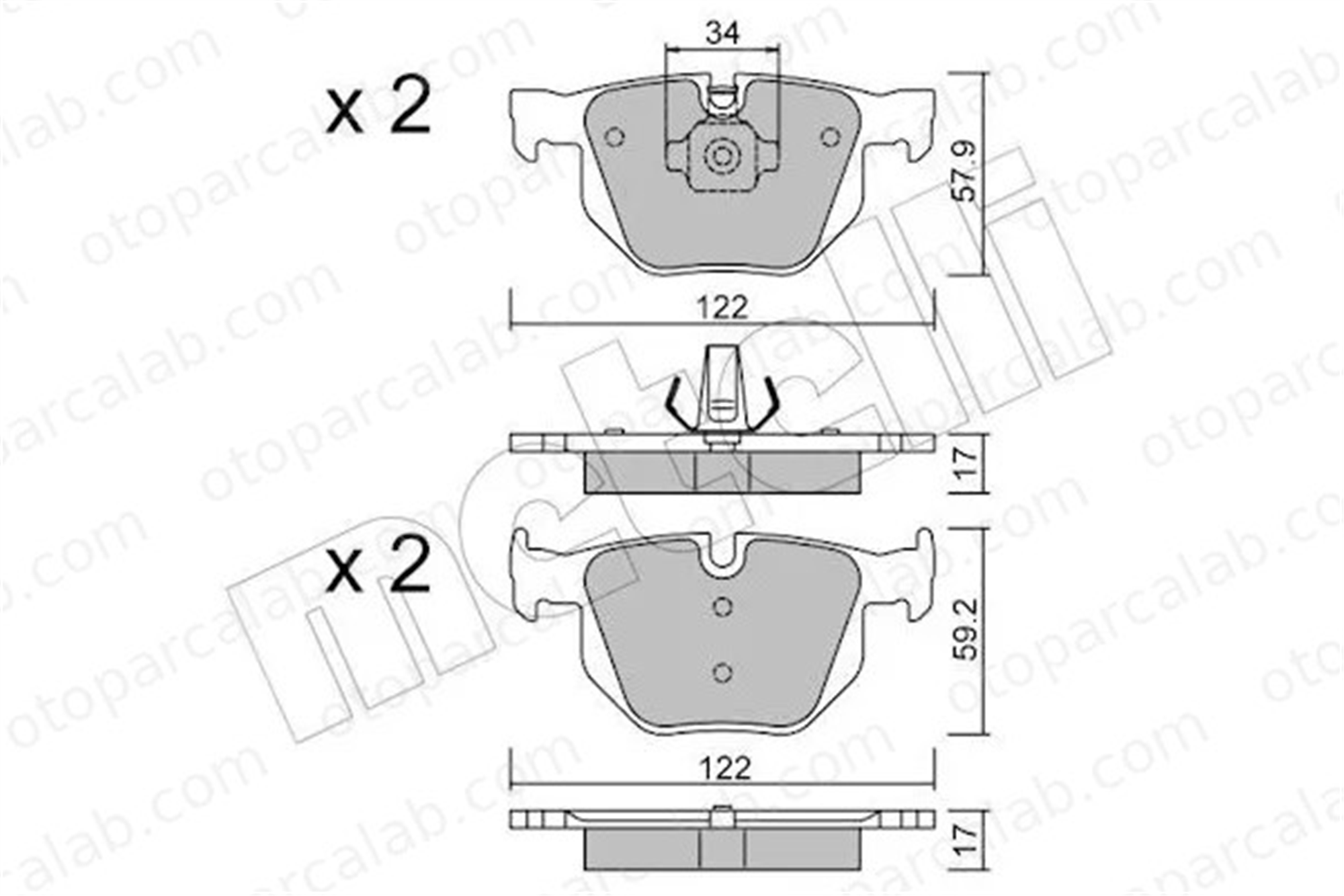 MANDO MBF015922 Fren Disk Balata Arka BMW X5 X6 34216776937 6776937