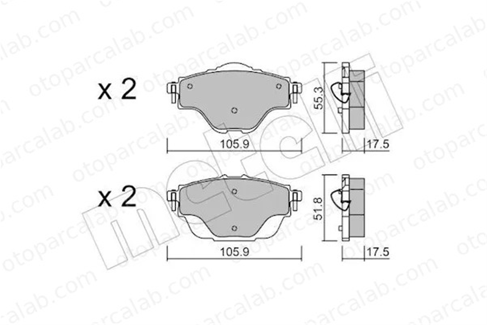 MANDO MBF015942 Fren Disk Balata Arka PEUGEOT 3008 SUV 5008 II MBF015942 1609000980
